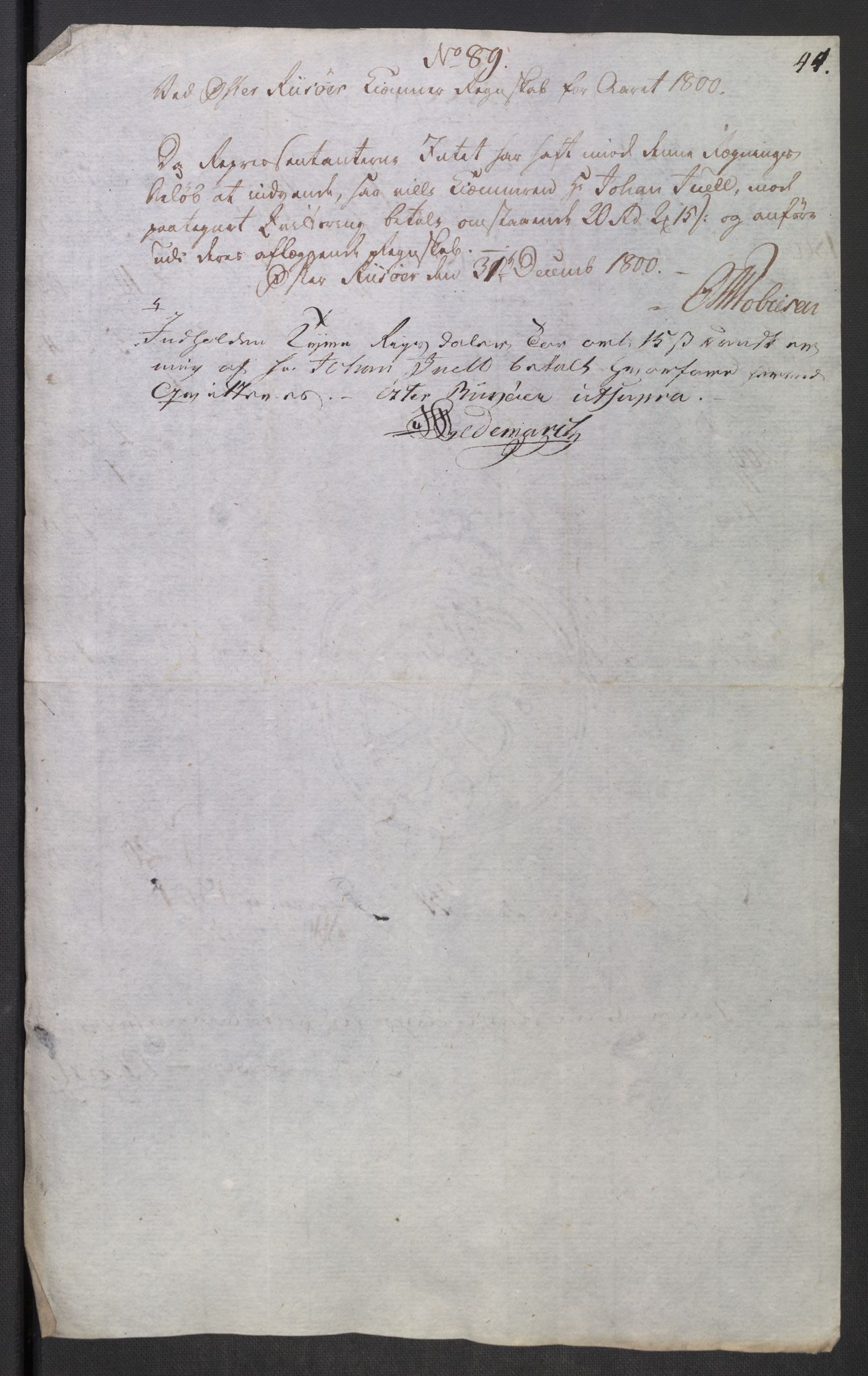 Danske Kanselli 1800-1814, AV/RA-EA-3024/K/Kk/Kka/Kkac/L0235: Kjøpstadregnskap Øster Risør, 1796-1800, p. 1208