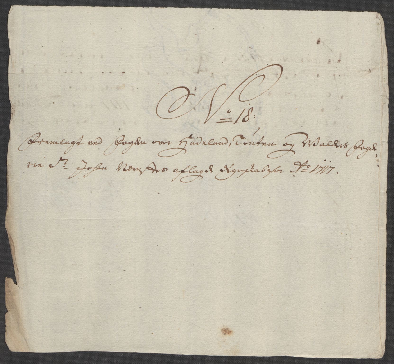 Rentekammeret inntil 1814, Reviderte regnskaper, Fogderegnskap, RA/EA-4092/R18/L1318: Fogderegnskap Hadeland, Toten og Valdres, 1717, p. 136