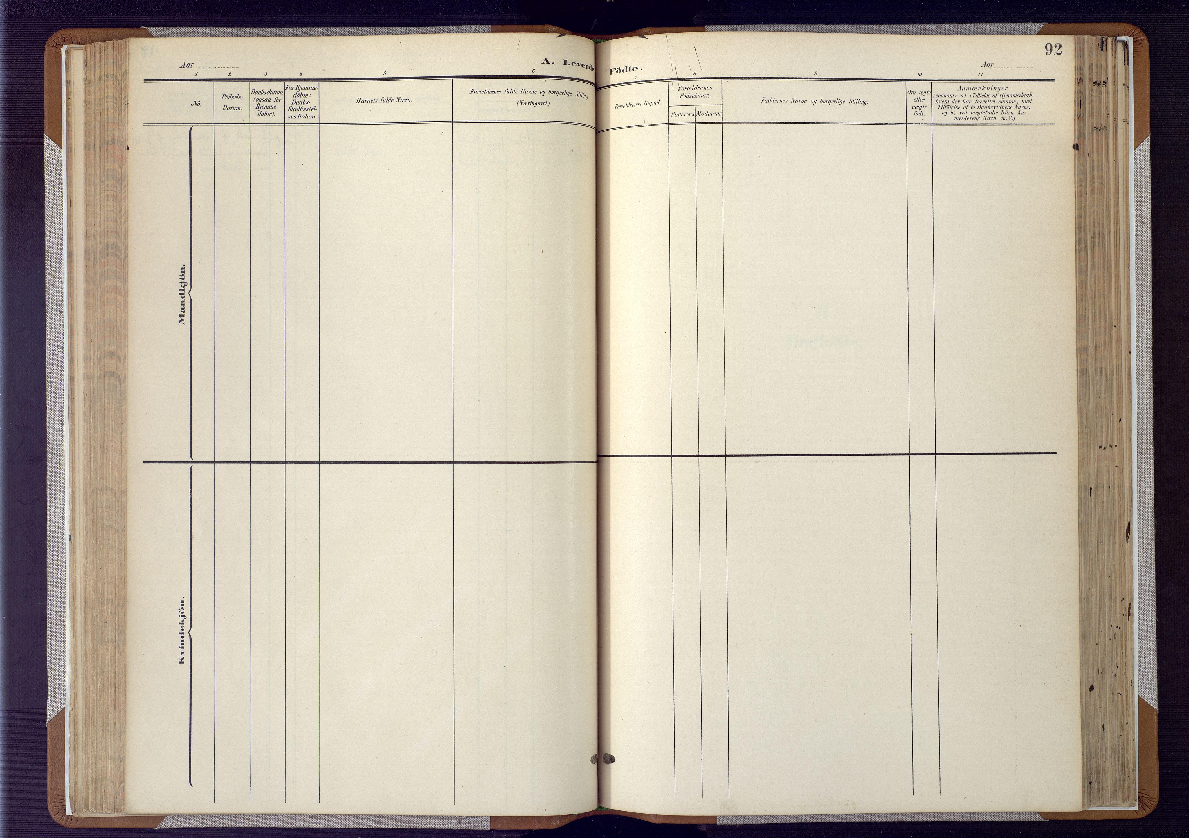 Flekkefjord sokneprestkontor, AV/SAK-1111-0012/F/Fa/Fab/L0007: Parish register (official) no. A 7, 1902-1921, p. 92