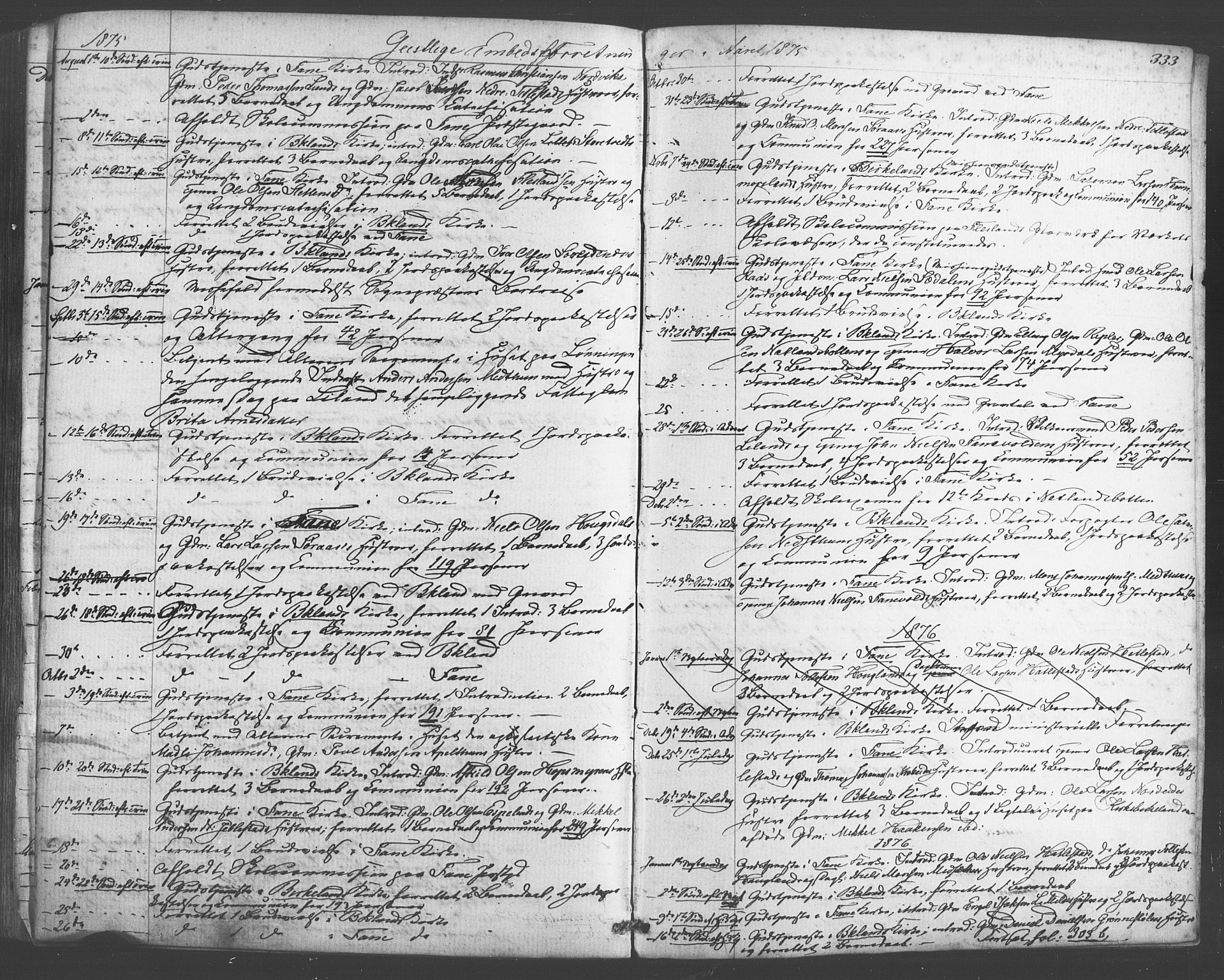 Fana Sokneprestembete, AV/SAB-A-75101/H/Haa/Haaa/L0012: Parish register (official) no. A 12, 1862-1878, p. 333