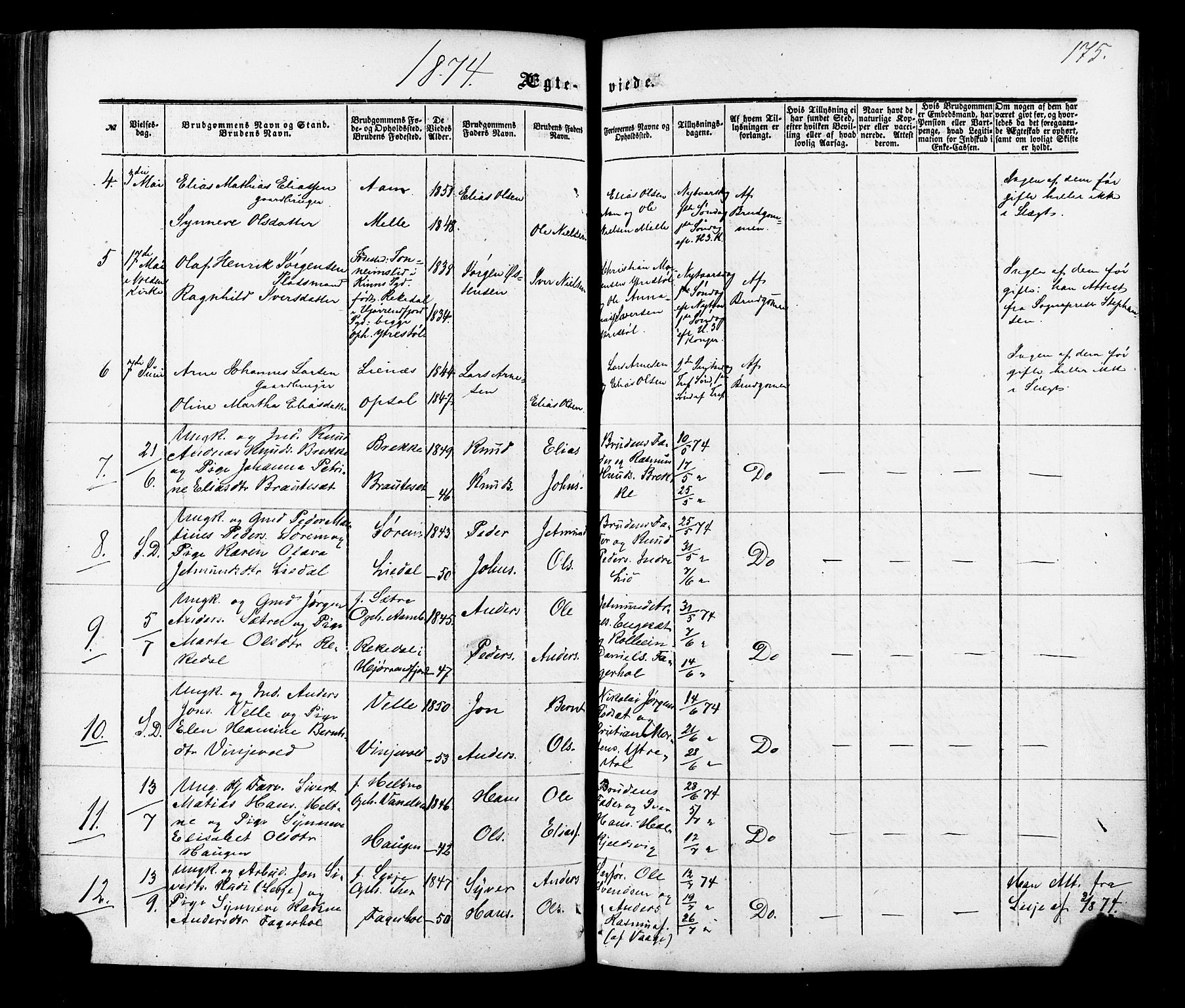 Ministerialprotokoller, klokkerbøker og fødselsregistre - Møre og Romsdal, SAT/A-1454/513/L0175: Parish register (official) no. 513A02, 1856-1877, p. 175