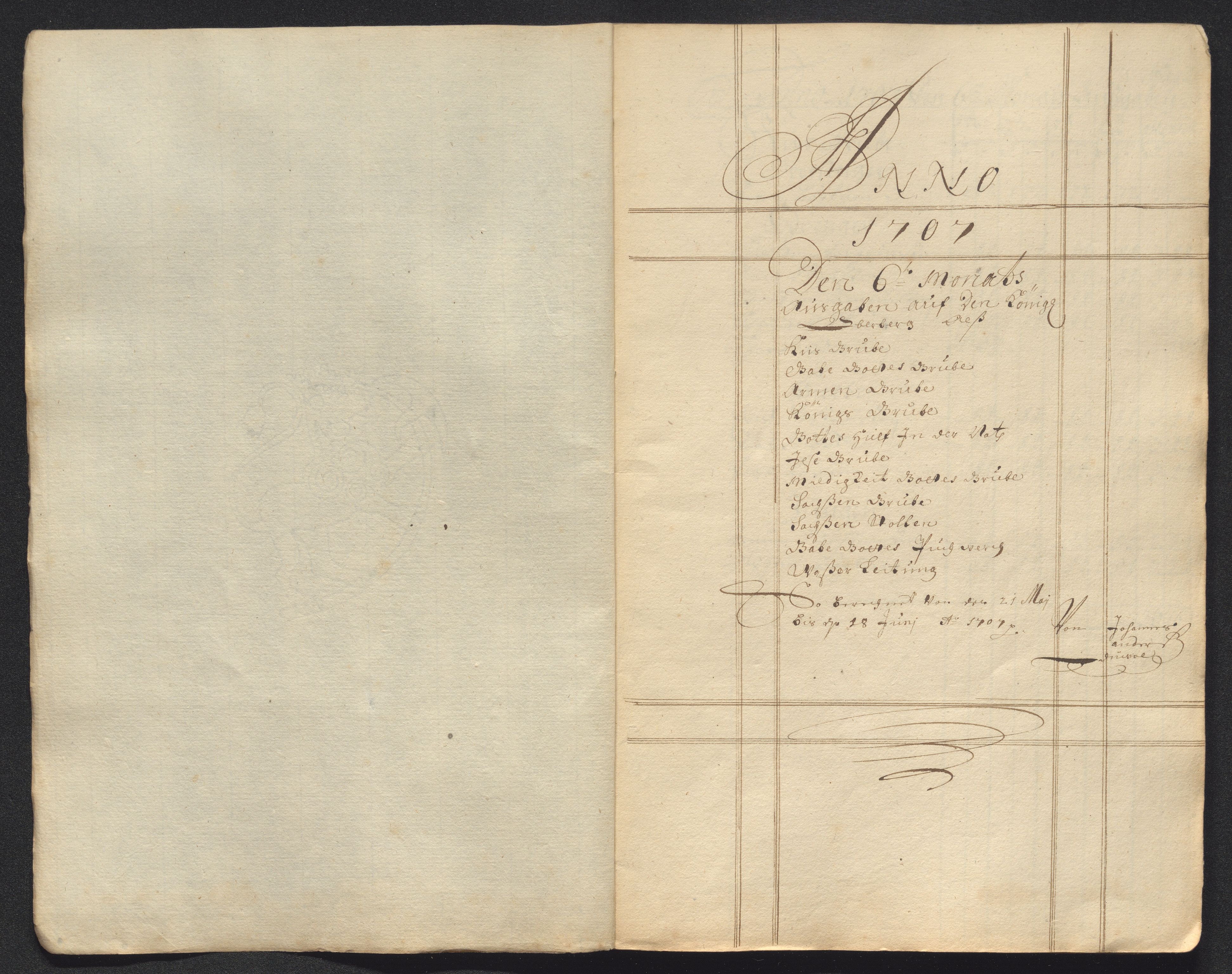 Kongsberg Sølvverk 1623-1816, SAKO/EA-3135/001/D/Dc/Dcd/L0092: Utgiftsregnskap for gruver m.m., 1707, p. 214