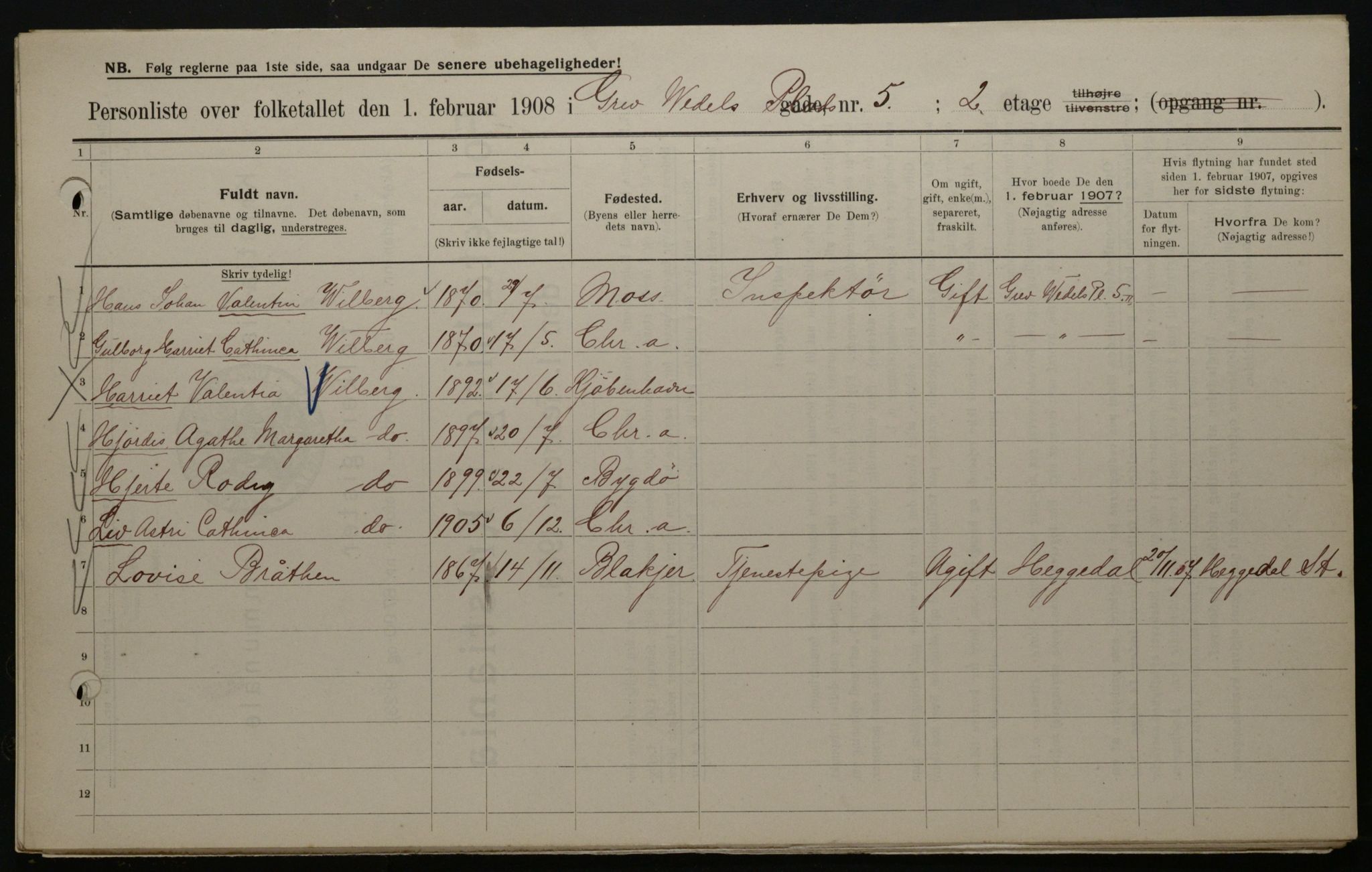 OBA, Municipal Census 1908 for Kristiania, 1908, p. 26917