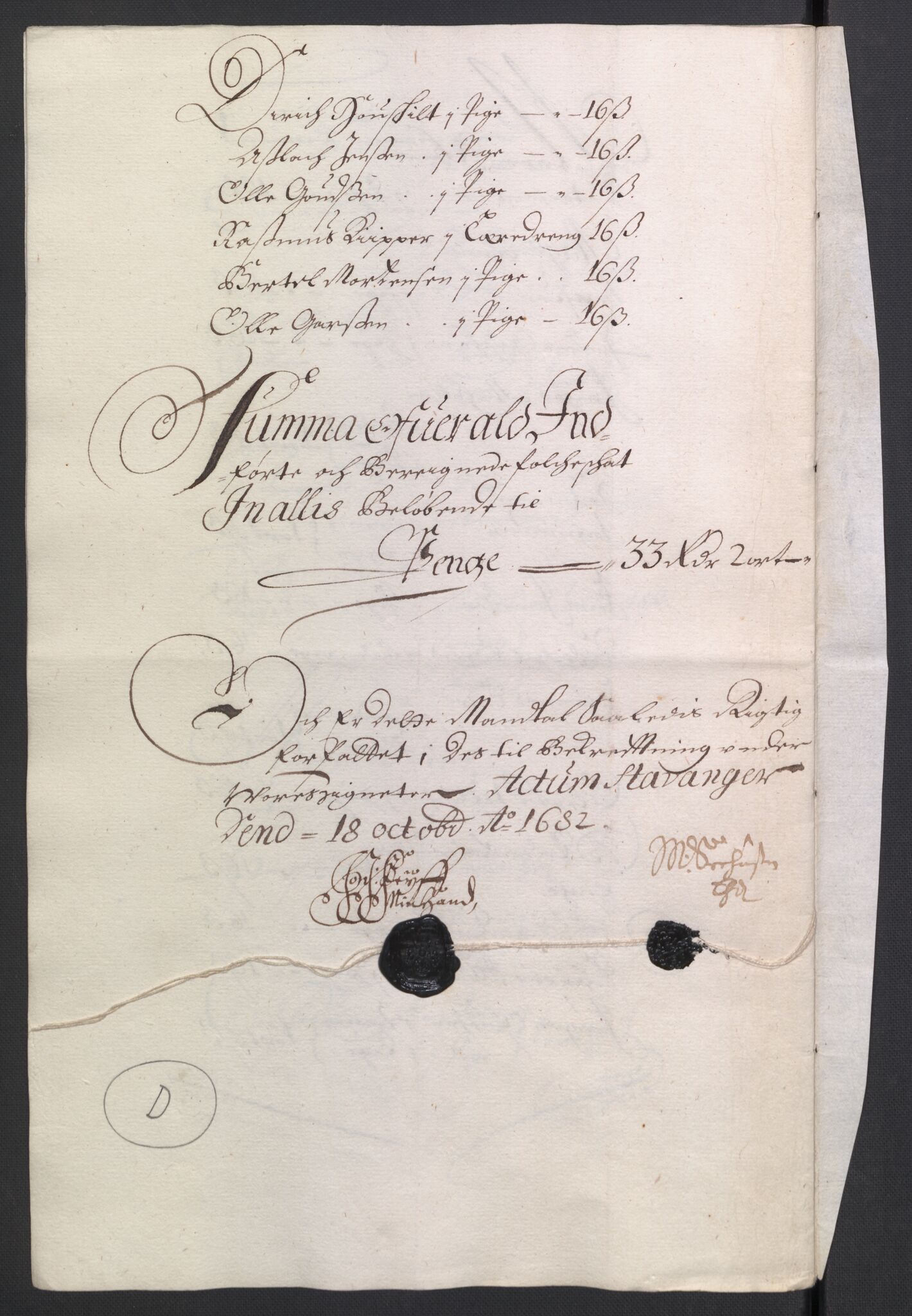 Rentekammeret inntil 1814, Reviderte regnskaper, Byregnskaper, AV/RA-EA-4066/R/Ro/L0301: [O3] Kontribusjonsregnskap, 1679-1684, p. 149