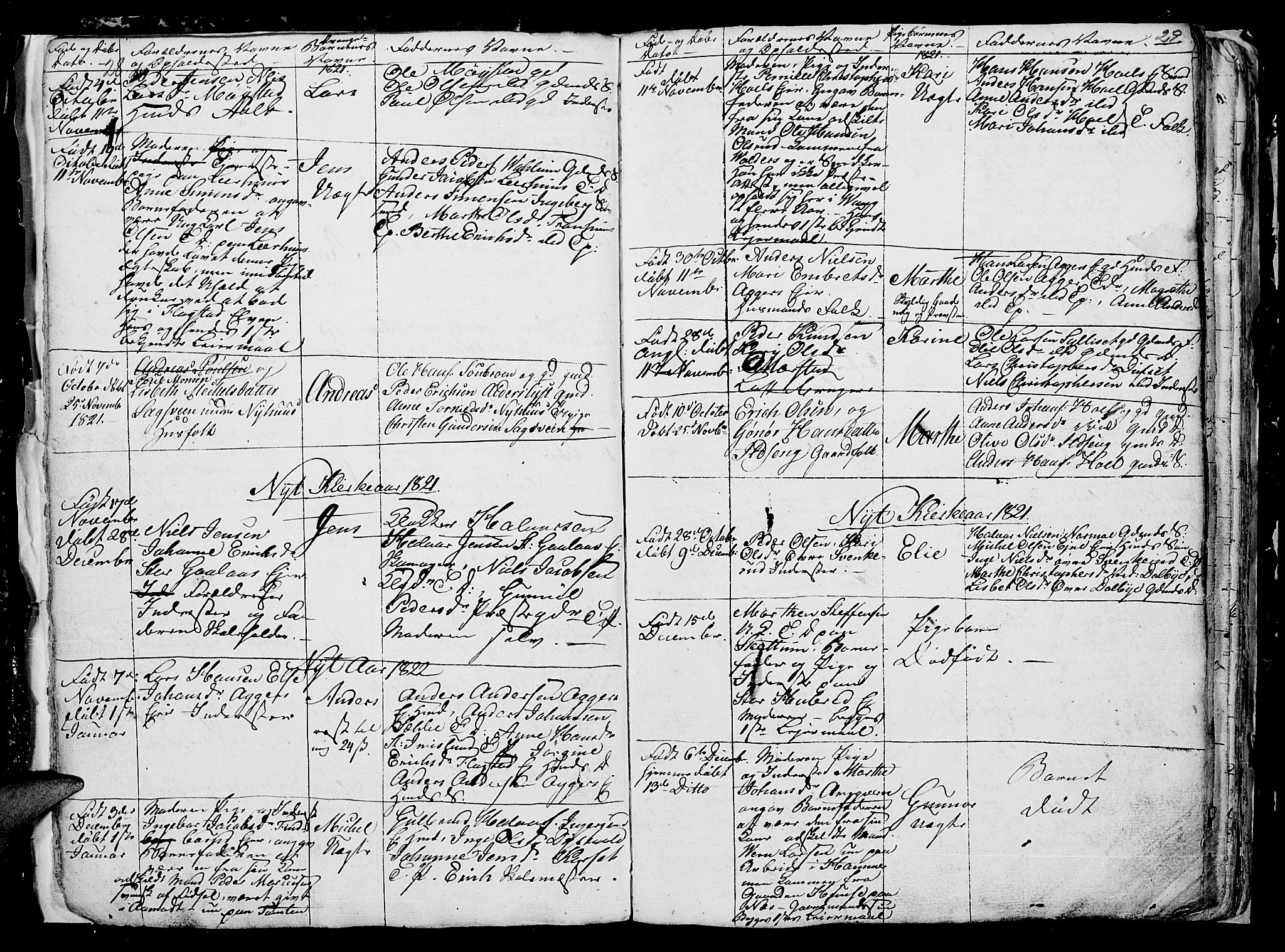 Vang prestekontor, Hedmark, AV/SAH-PREST-008/H/Ha/Hab/L0006: Parish register (copy) no. 6, 1819-1832, p. 28-29