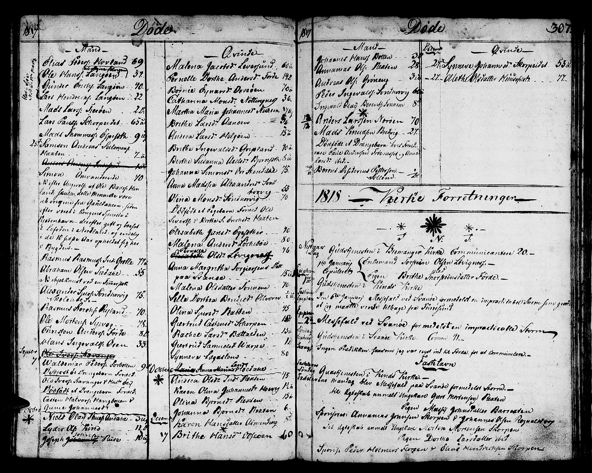 Kinn sokneprestembete, AV/SAB-A-80801/H/Haa/Haaa/L0003: Parish register (official) no. A 3, 1785-1821, p. 307