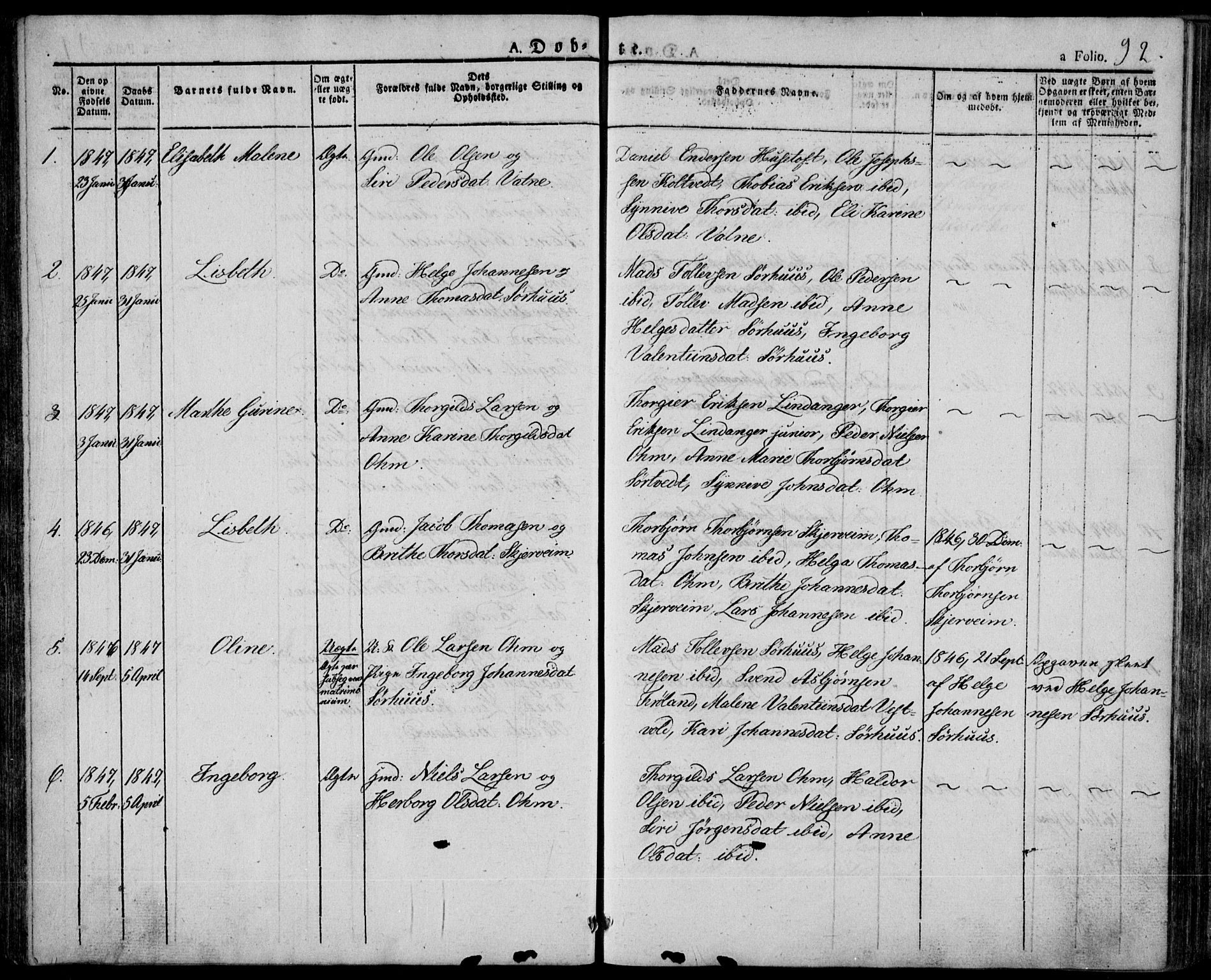 Skjold sokneprestkontor, AV/SAST-A-101847/H/Ha/Haa/L0005: Parish register (official) no. A 5, 1830-1856, p. 92