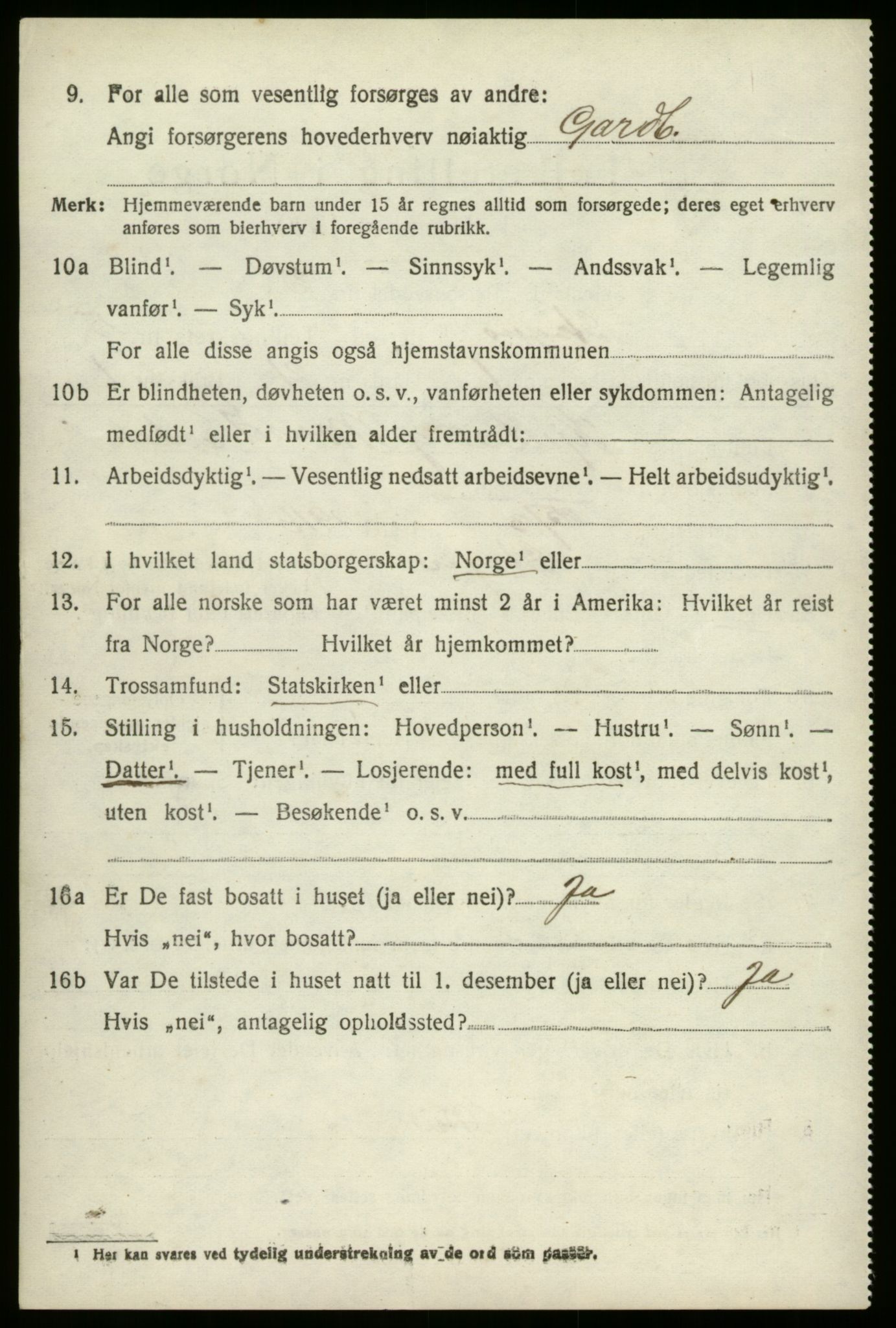 SAB, 1920 census for Stryn, 1920, p. 2153