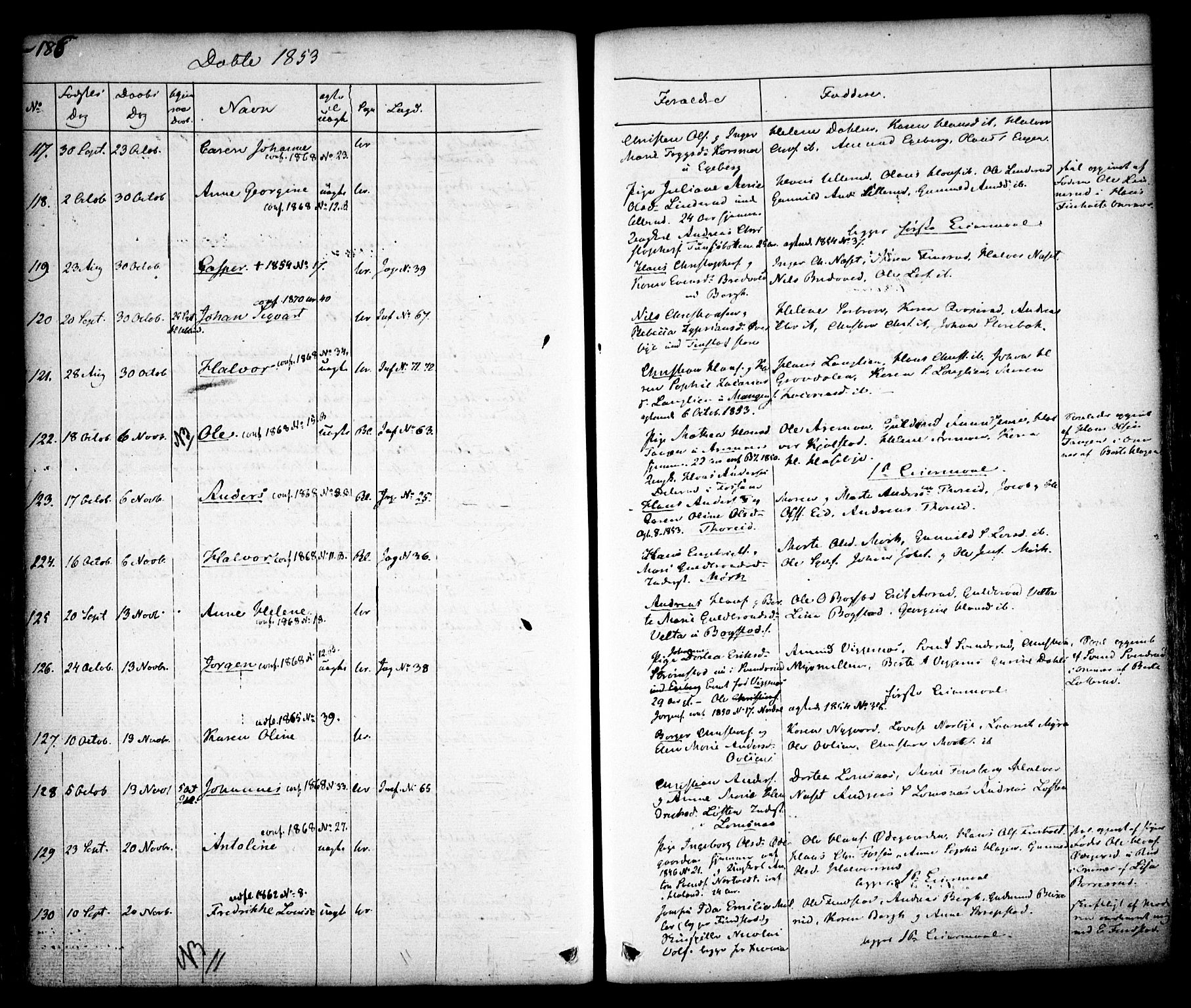 Aurskog prestekontor Kirkebøker, AV/SAO-A-10304a/F/Fa/L0006: Parish register (official) no. I 6, 1829-1853, p. 186