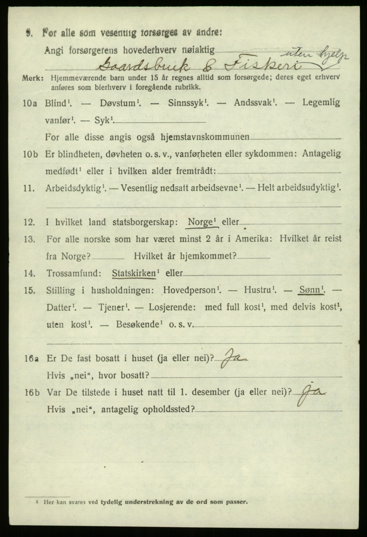 SAB, 1920 census for Bremanger, 1920, p. 5413