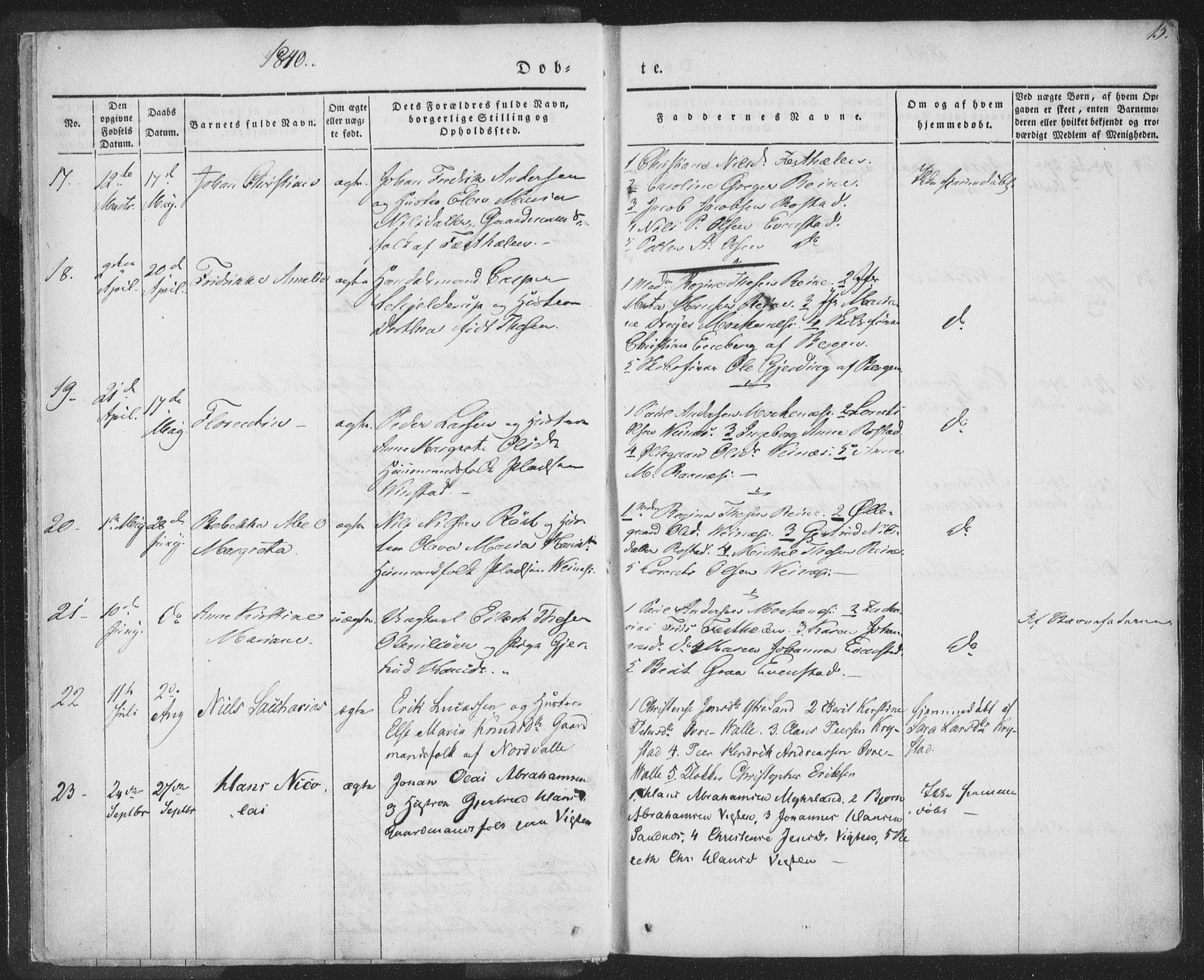 Ministerialprotokoller, klokkerbøker og fødselsregistre - Nordland, AV/SAT-A-1459/885/L1202: Parish register (official) no. 885A03, 1838-1859, p. 15