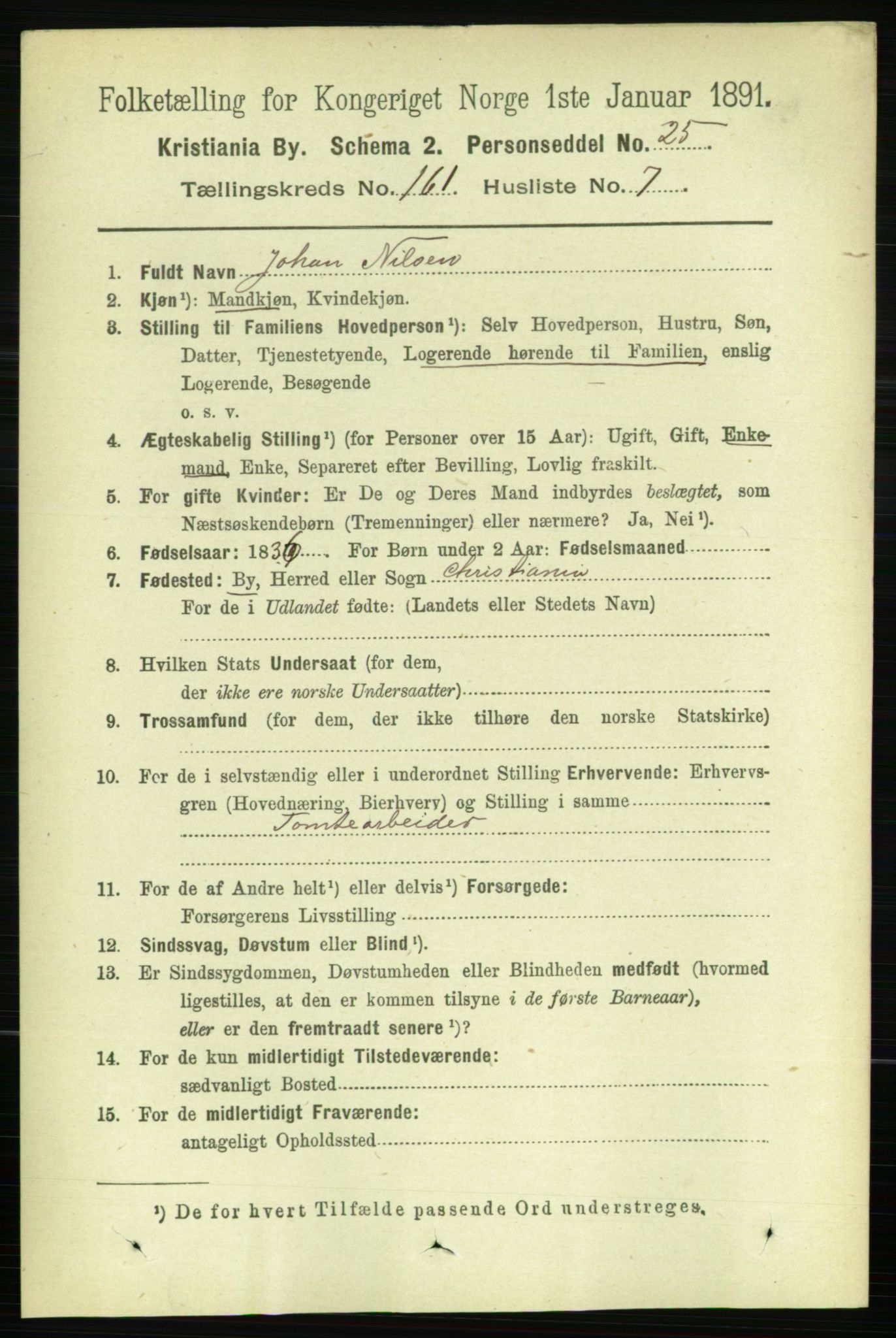 RA, 1891 census for 0301 Kristiania, 1891, p. 91745