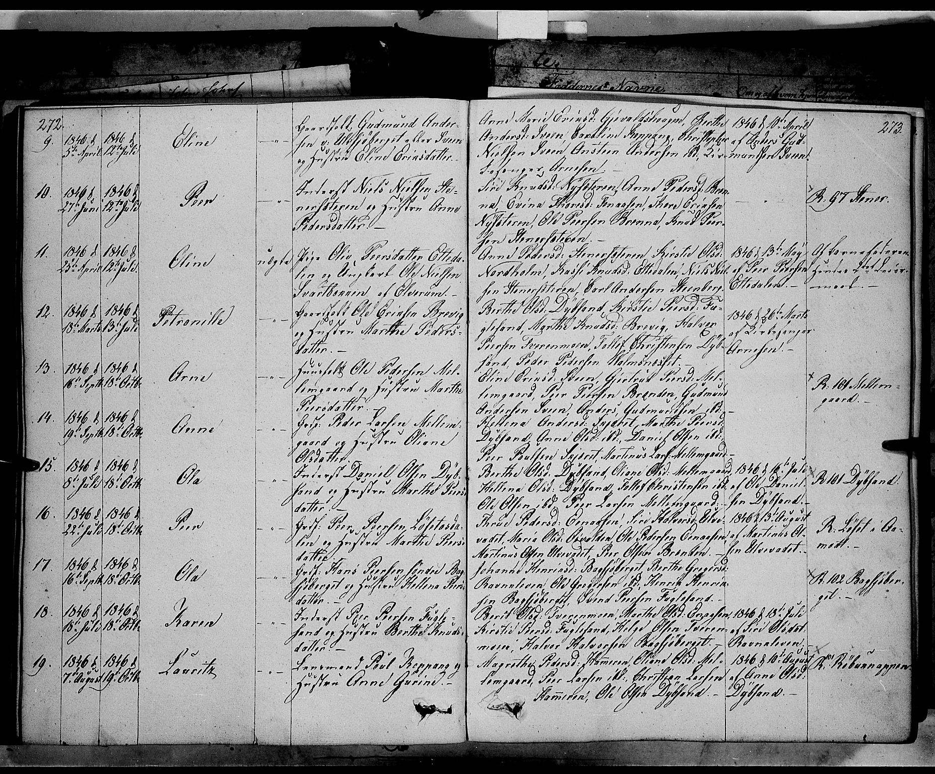 Trysil prestekontor, AV/SAH-PREST-046/H/Ha/Haa/L0004: Parish register (official) no. 4 /2, 1842-1850, p. 272-273