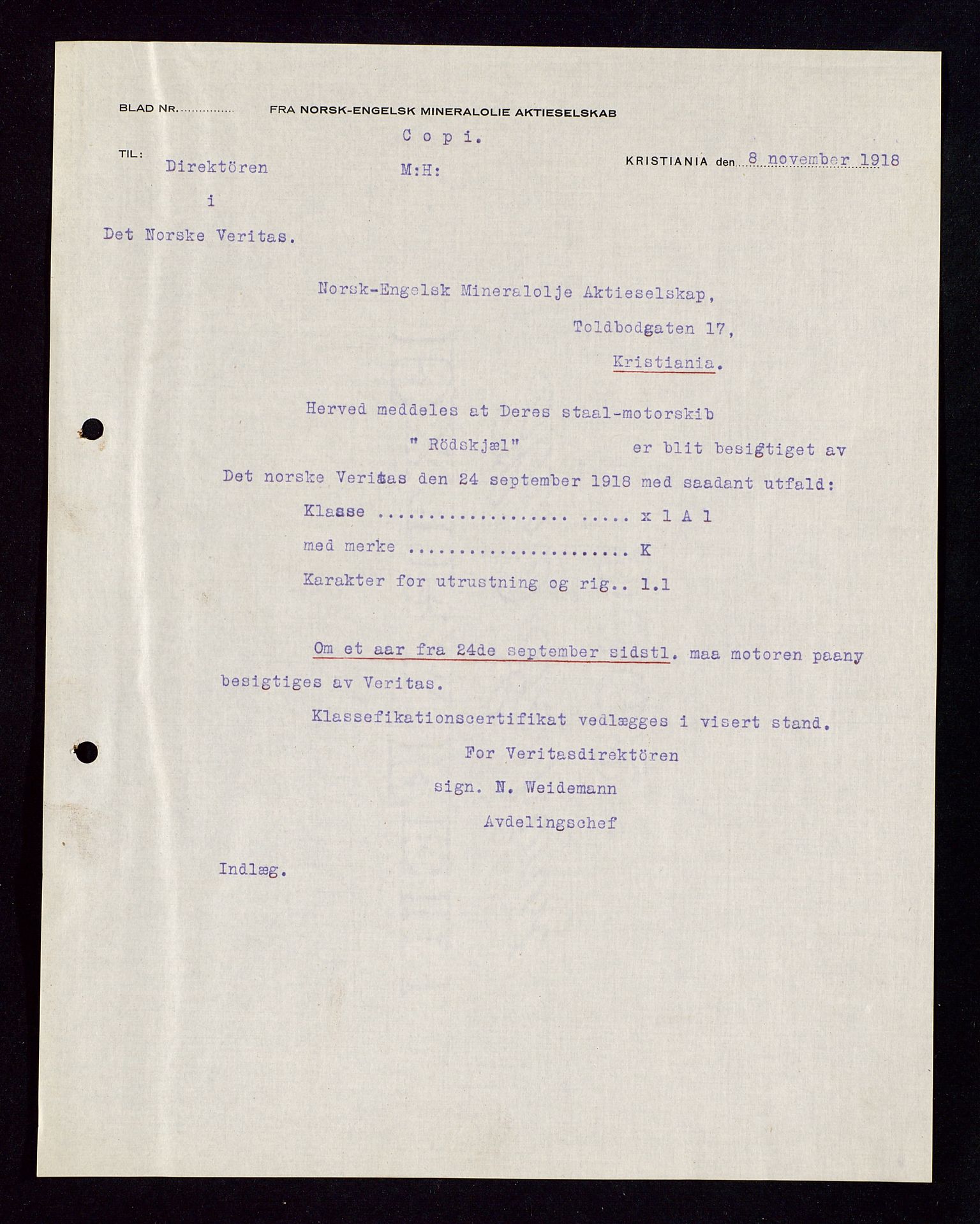 Pa 1521 - A/S Norske Shell, SAST/A-101915/E/Ea/Eaa/L0002: Sjefskorrespondanse, 1917-1918, p. 572