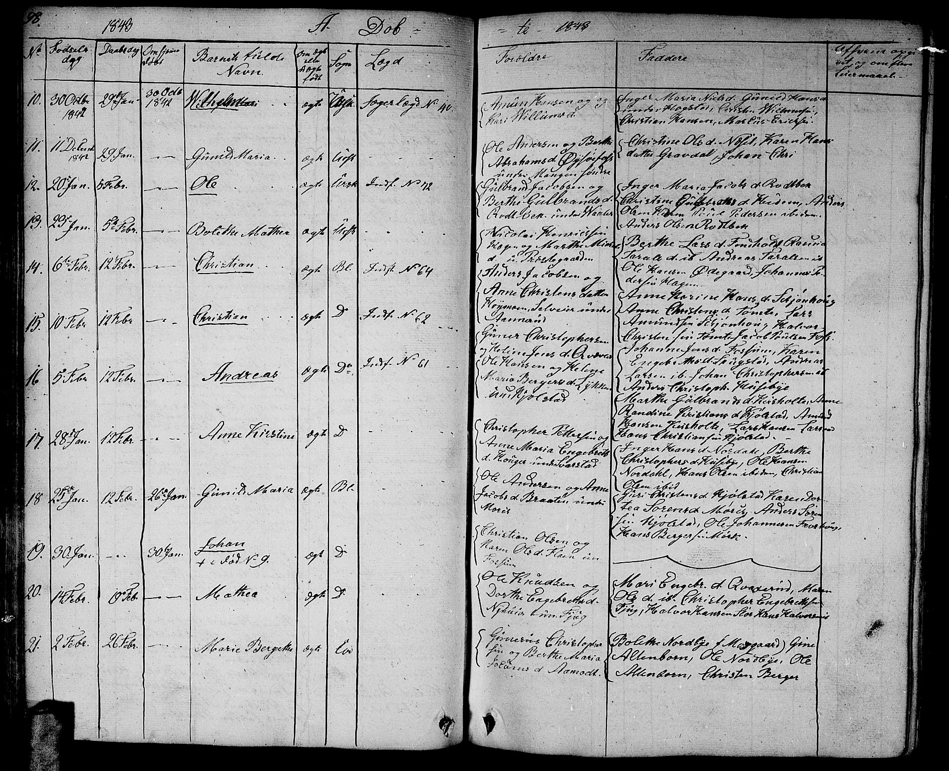 Aurskog prestekontor Kirkebøker, AV/SAO-A-10304a/G/Ga/L0002: Parish register (copy) no. I 2, 1829-1857, p. 98