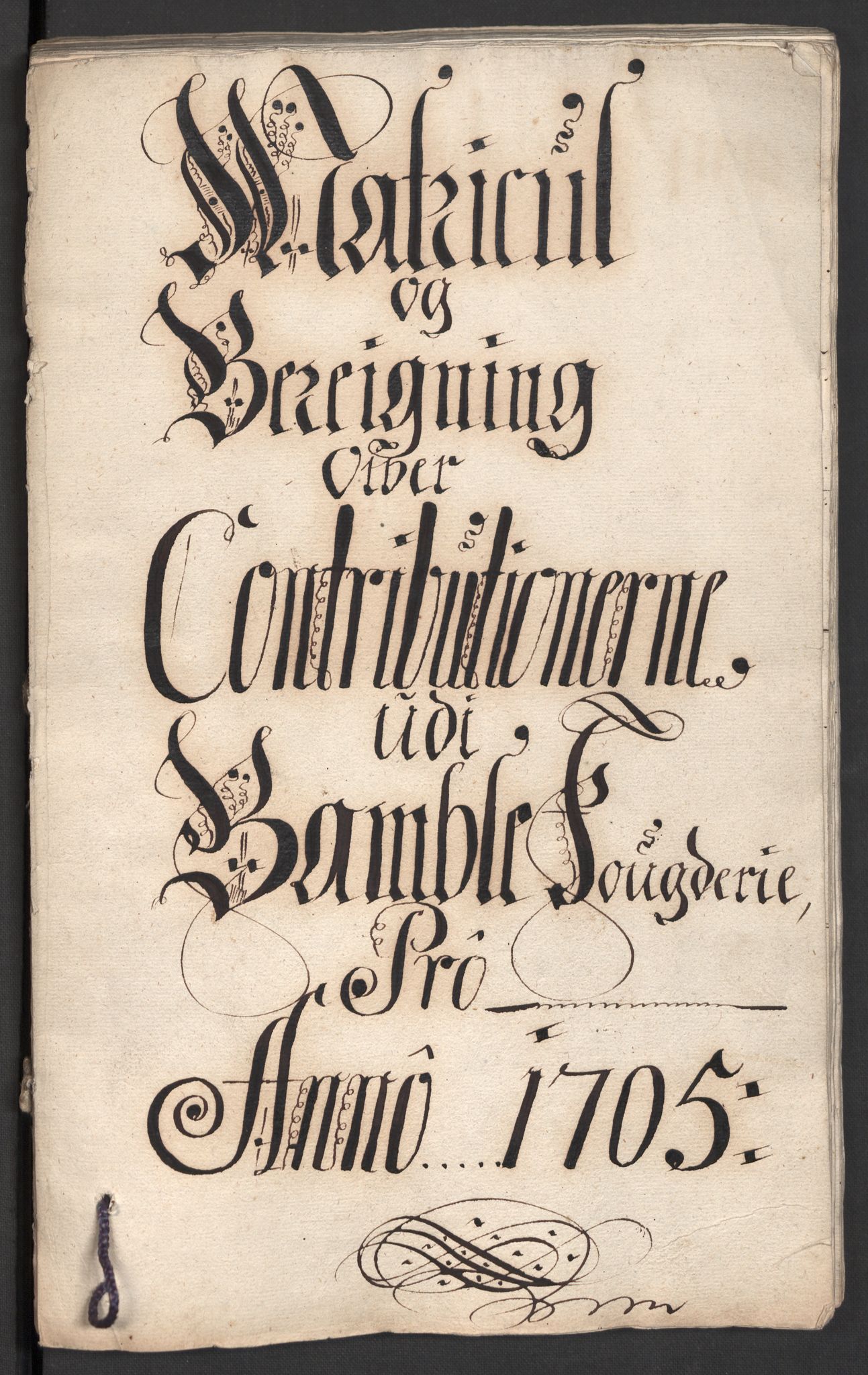 Rentekammeret inntil 1814, Reviderte regnskaper, Fogderegnskap, RA/EA-4092/R36/L2114: Fogderegnskap Øvre og Nedre Telemark og Bamble, 1705, p. 28