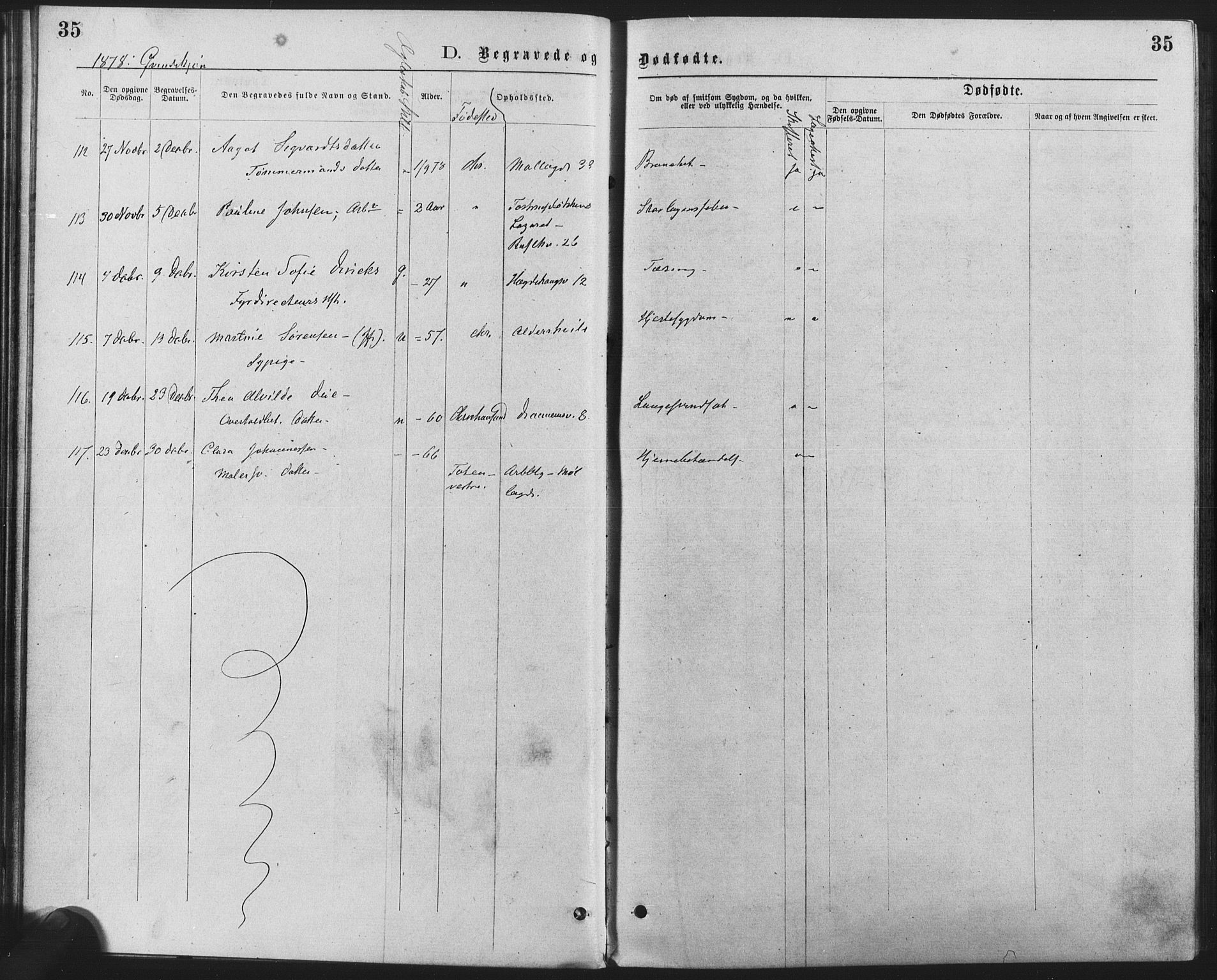 Trefoldighet prestekontor Kirkebøker, AV/SAO-A-10882/F/Fd/L0002: Parish register (official) no. IV 2, 1877-1885, p. 35