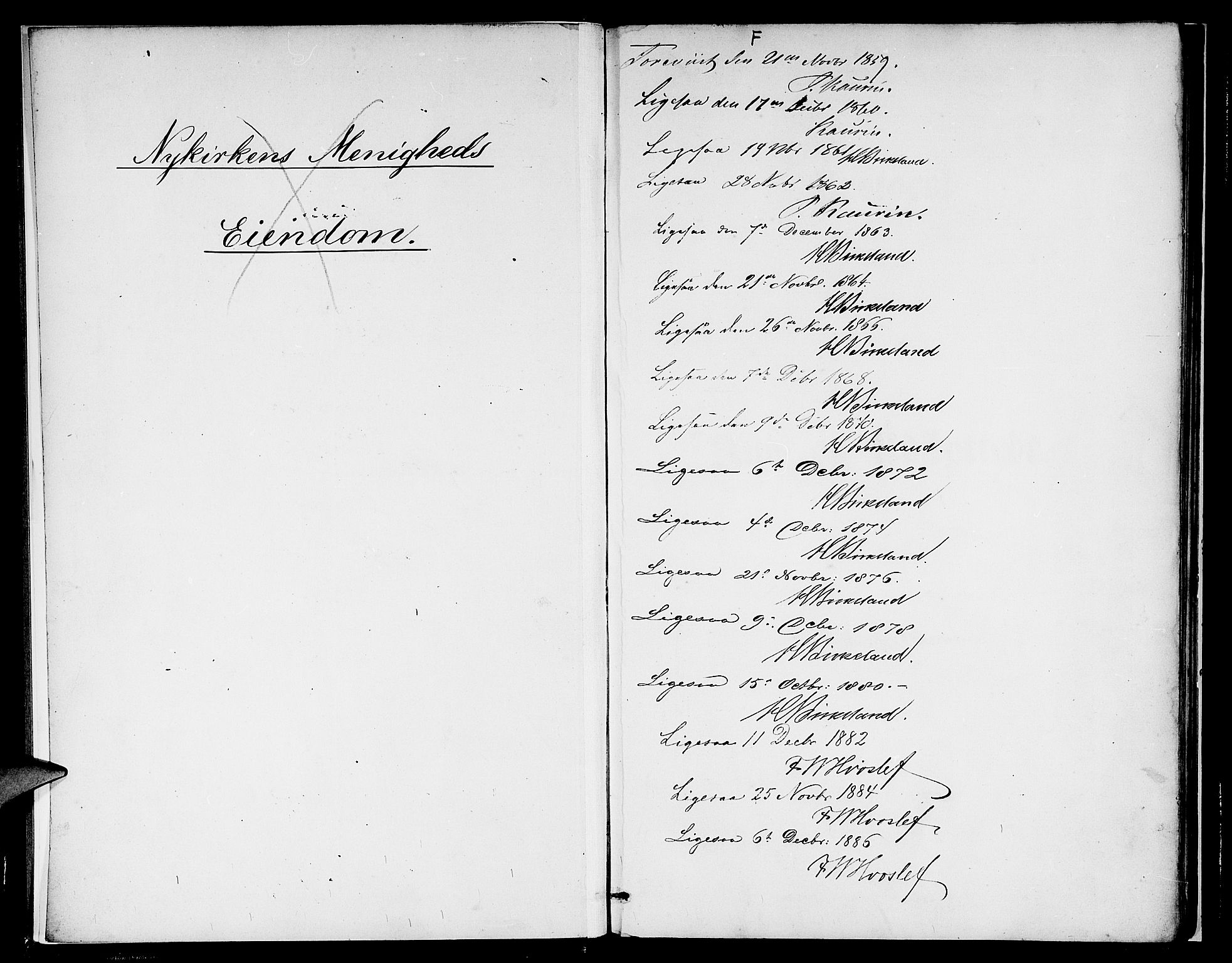 Nykirken Sokneprestembete, SAB/A-77101/H/Hab: Parish register (copy) no. F 2, 1859-1886