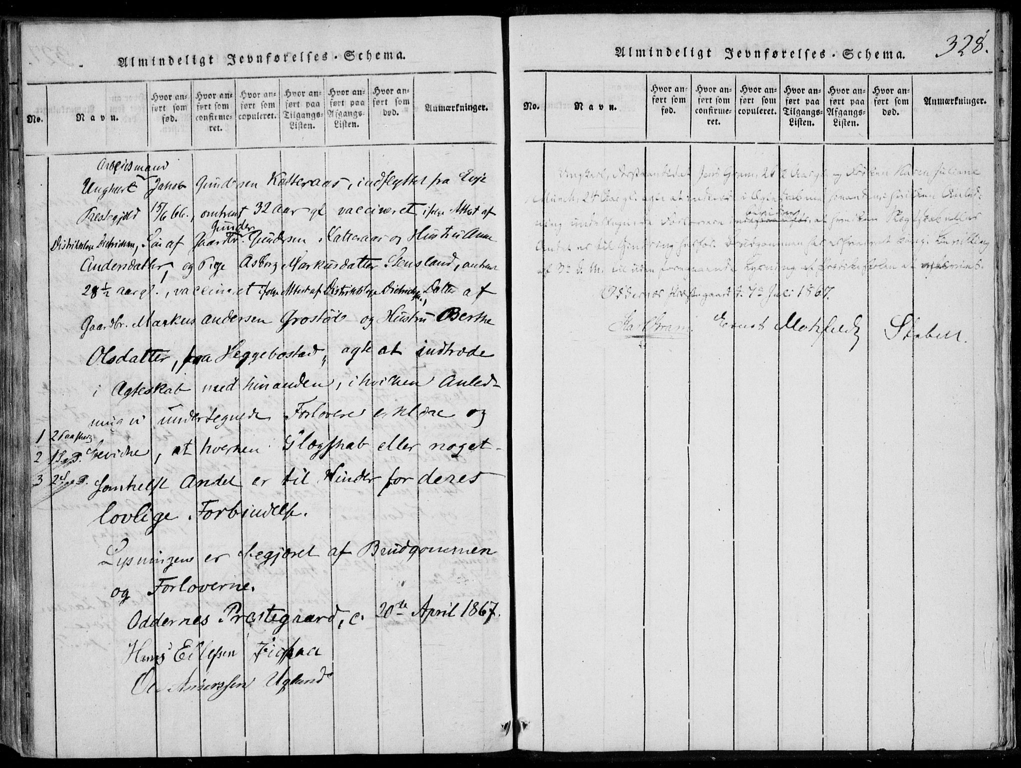 Oddernes sokneprestkontor, AV/SAK-1111-0033/F/Fa/Faa/L0005: Parish register (official) no. A 5, 1820-1838, p. 328