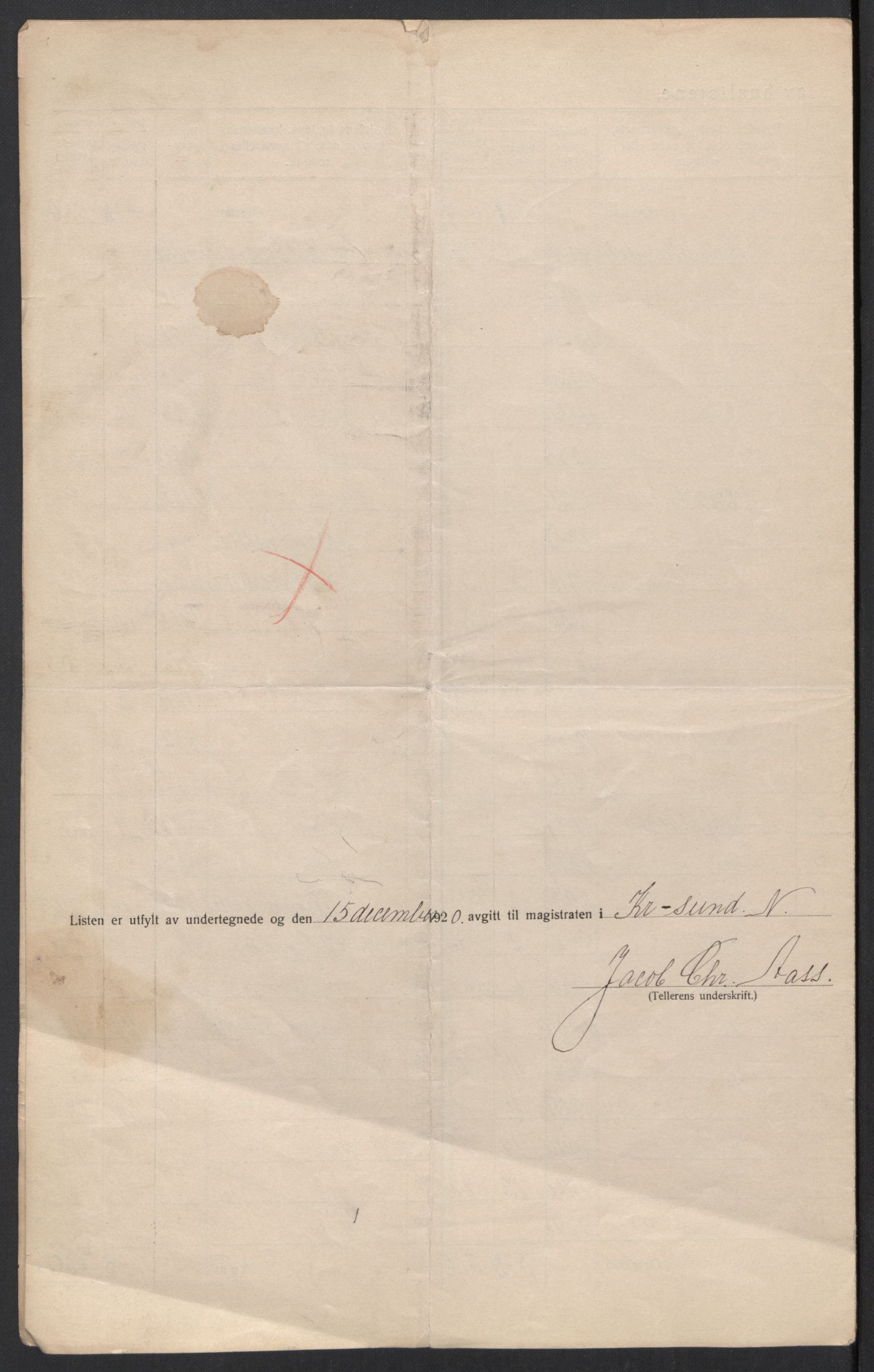 SAT, 1920 census for Kristiansund, 1920, p. 65