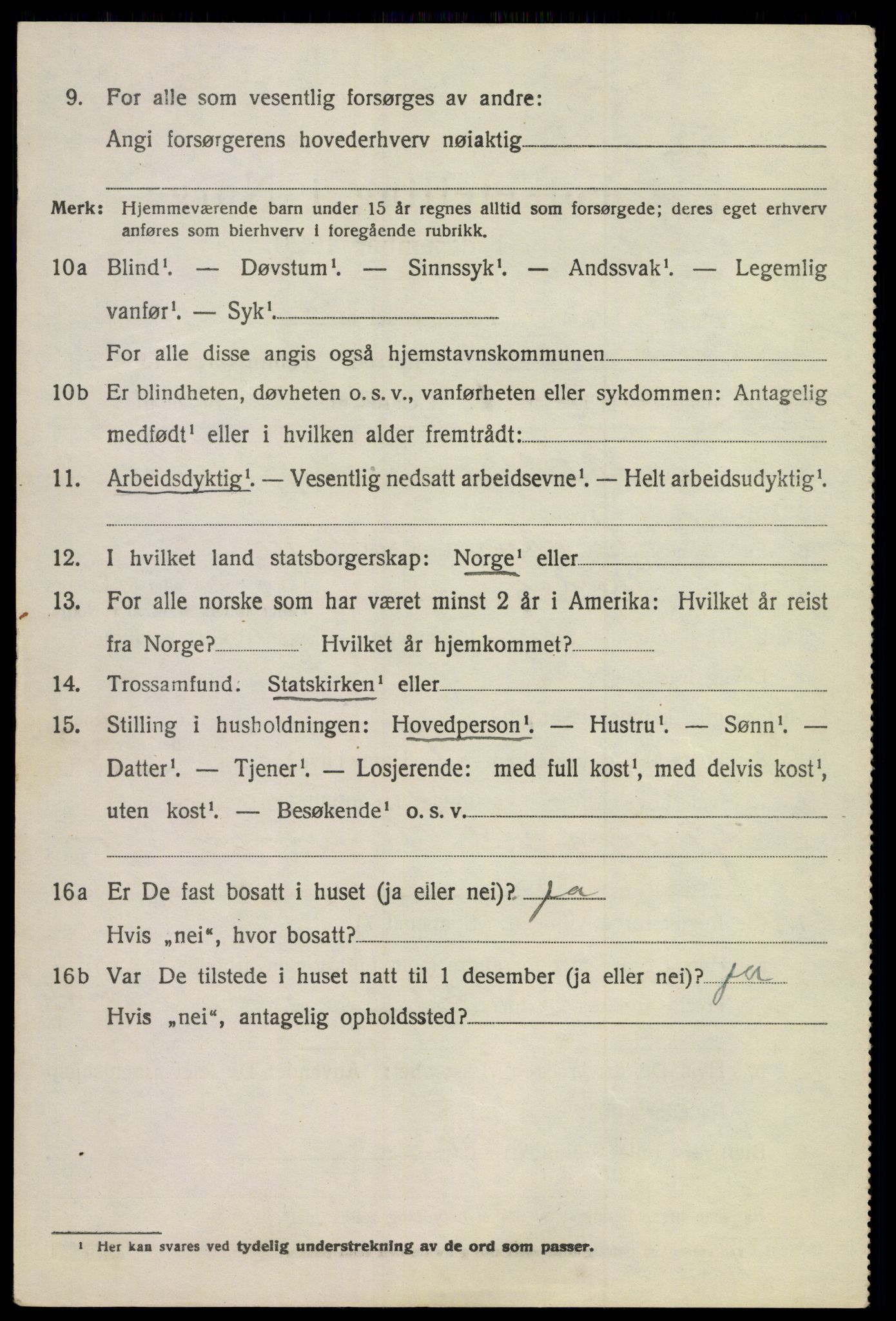 SAKO, 1920 census for Flesberg, 1920, p. 3986