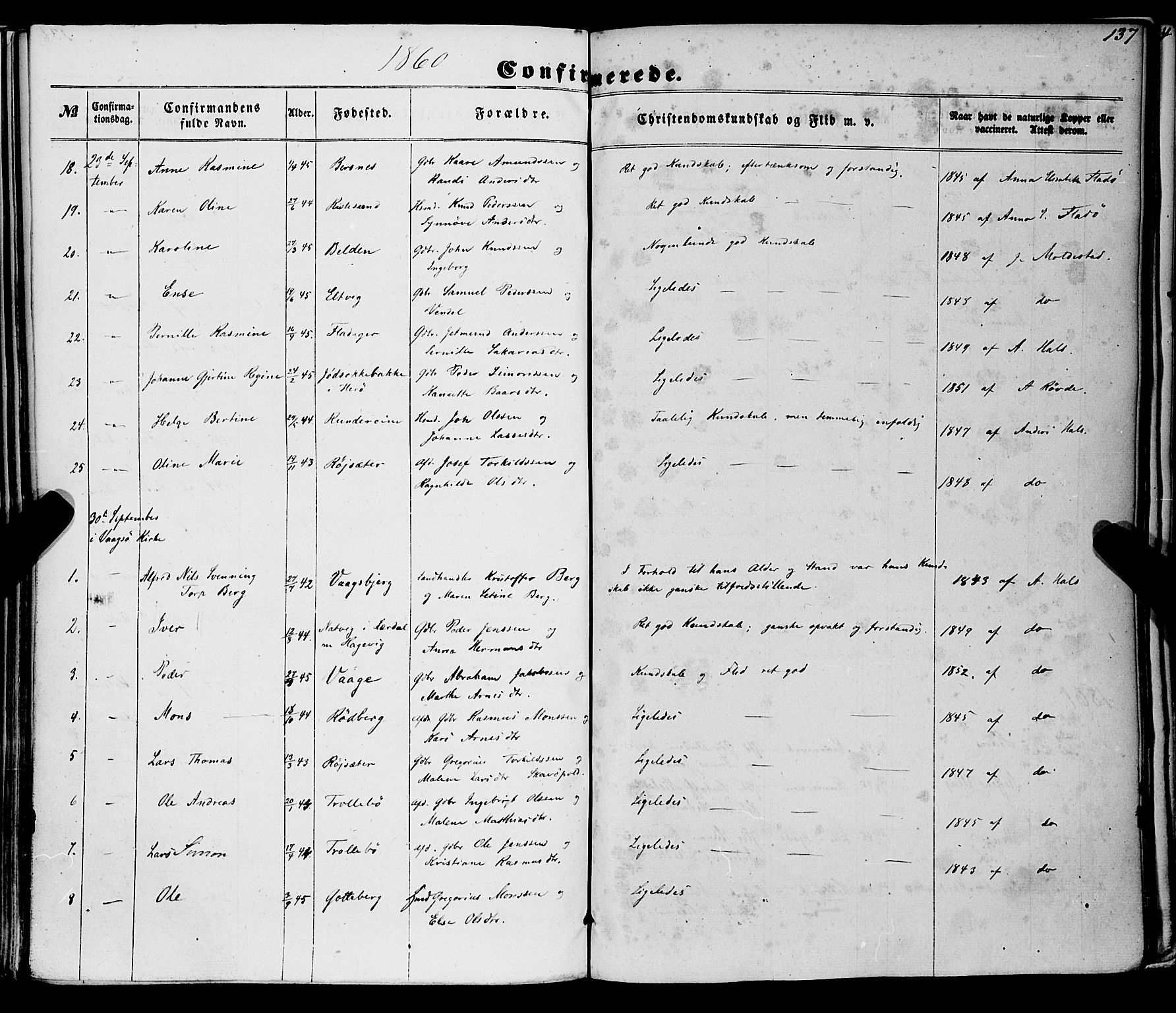 Selje sokneprestembete, SAB/A-99938/H/Ha/Haa/Haaa: Parish register (official) no. A 11, 1858-1870, p. 137