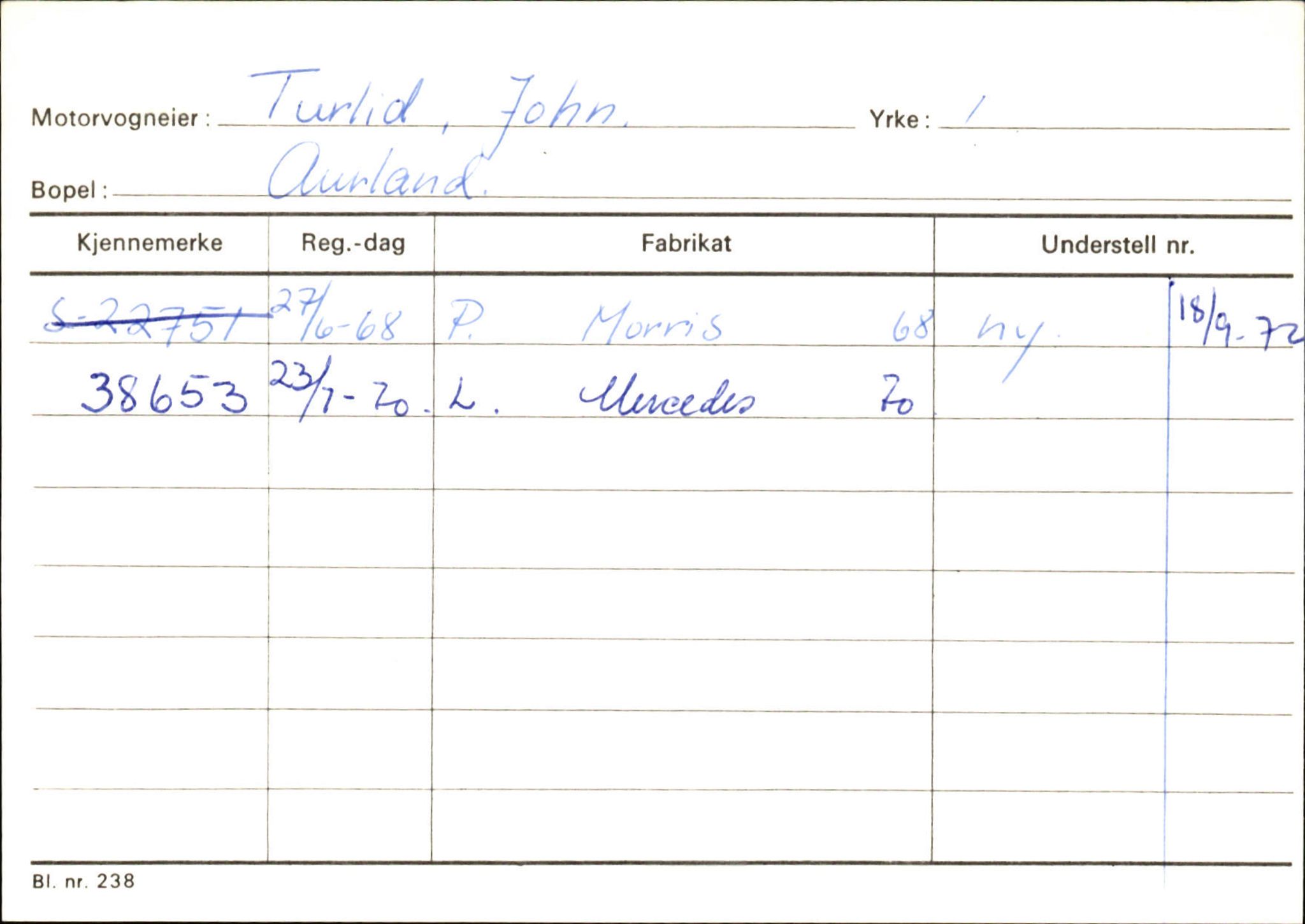 Statens vegvesen, Sogn og Fjordane vegkontor, AV/SAB-A-5301/4/F/L0125: Eigarregister Sogndal V-Å. Aurland A-Å. Fjaler A-N, 1945-1975, p. 1179