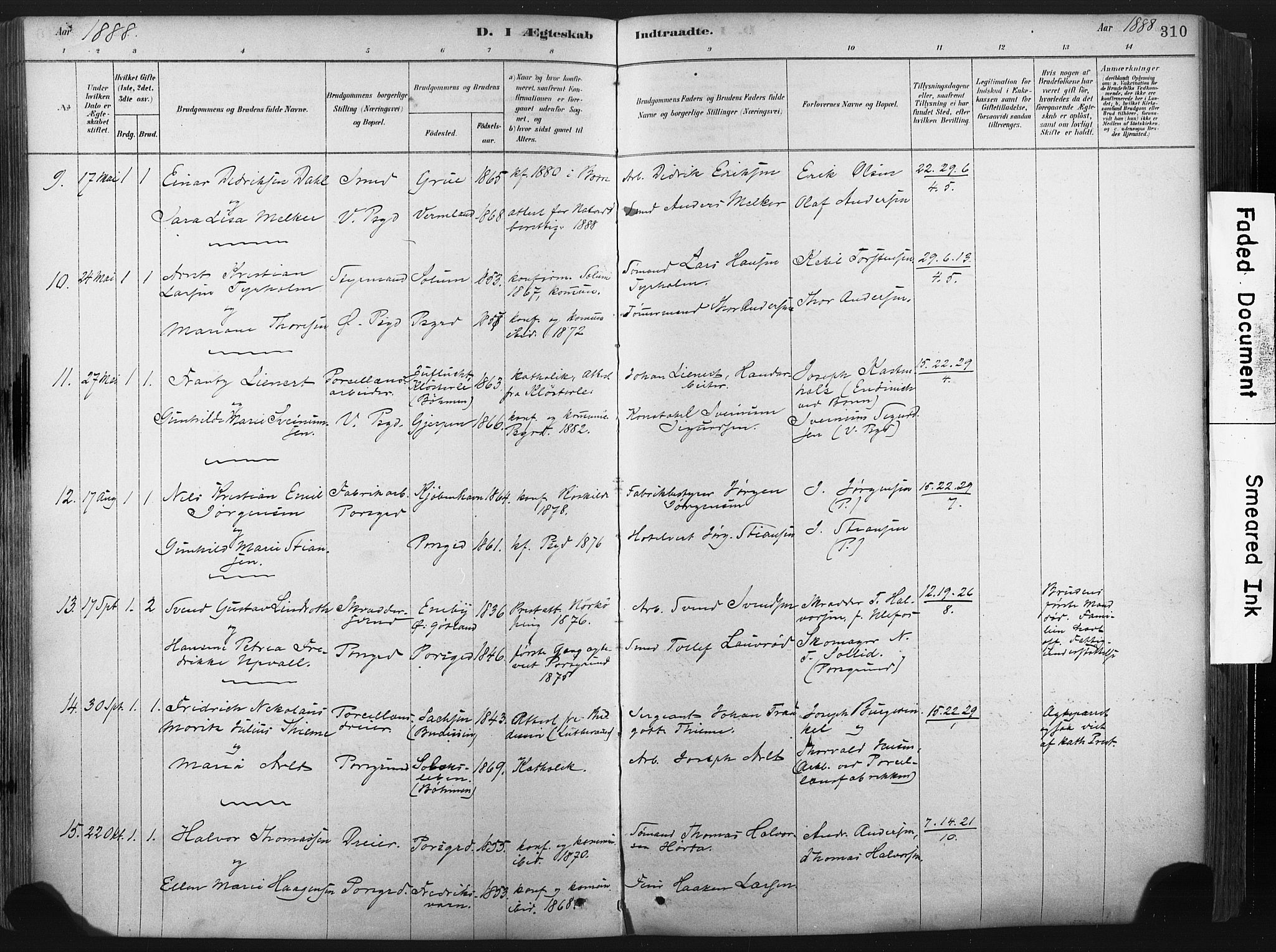 Porsgrunn kirkebøker , SAKO/A-104/F/Fa/L0008: Parish register (official) no. 8, 1878-1895, p. 310