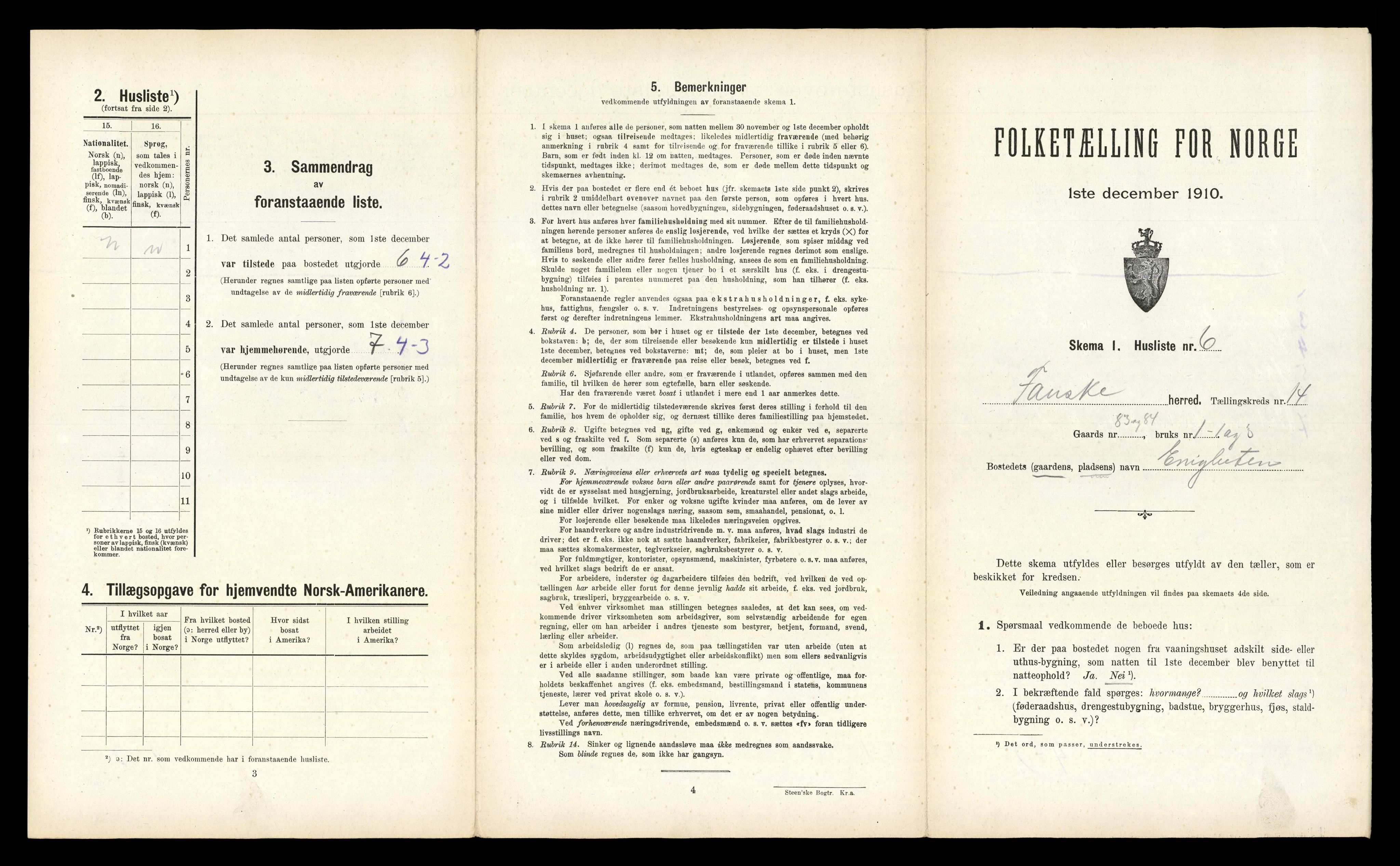 RA, 1910 census for Fauske, 1910, p. 748