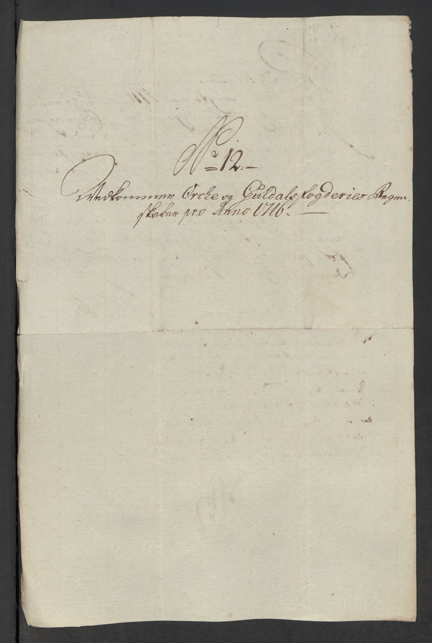 Rentekammeret inntil 1814, Reviderte regnskaper, Fogderegnskap, AV/RA-EA-4092/R60/L3967: Fogderegnskap Orkdal og Gauldal, 1716, p. 158