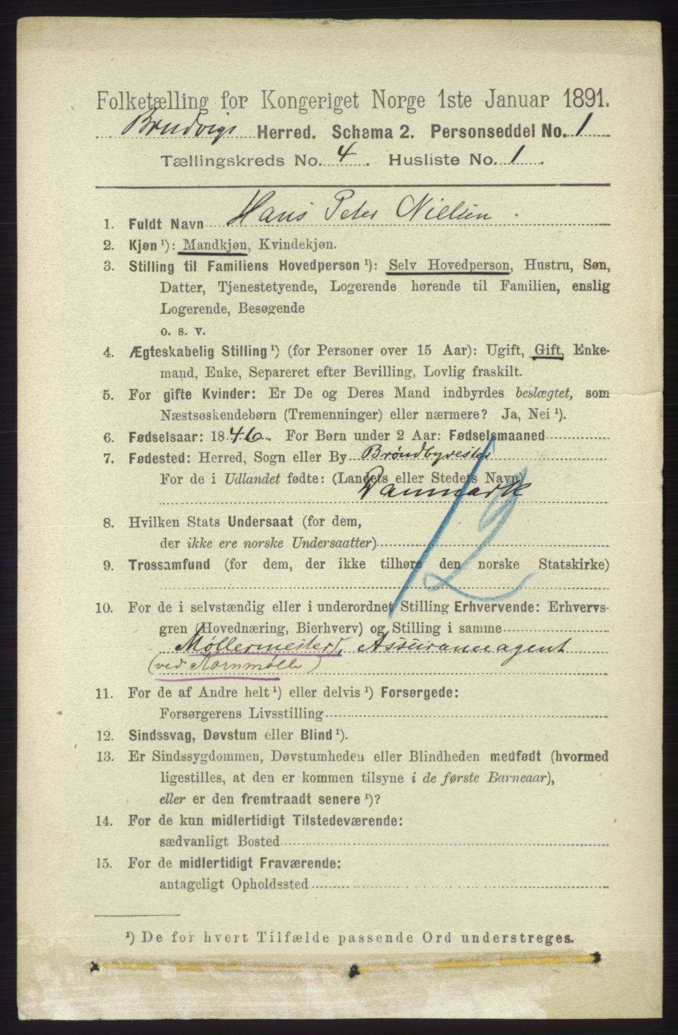 RA, 1891 census for 1251 Bruvik, 1891, p. 1002