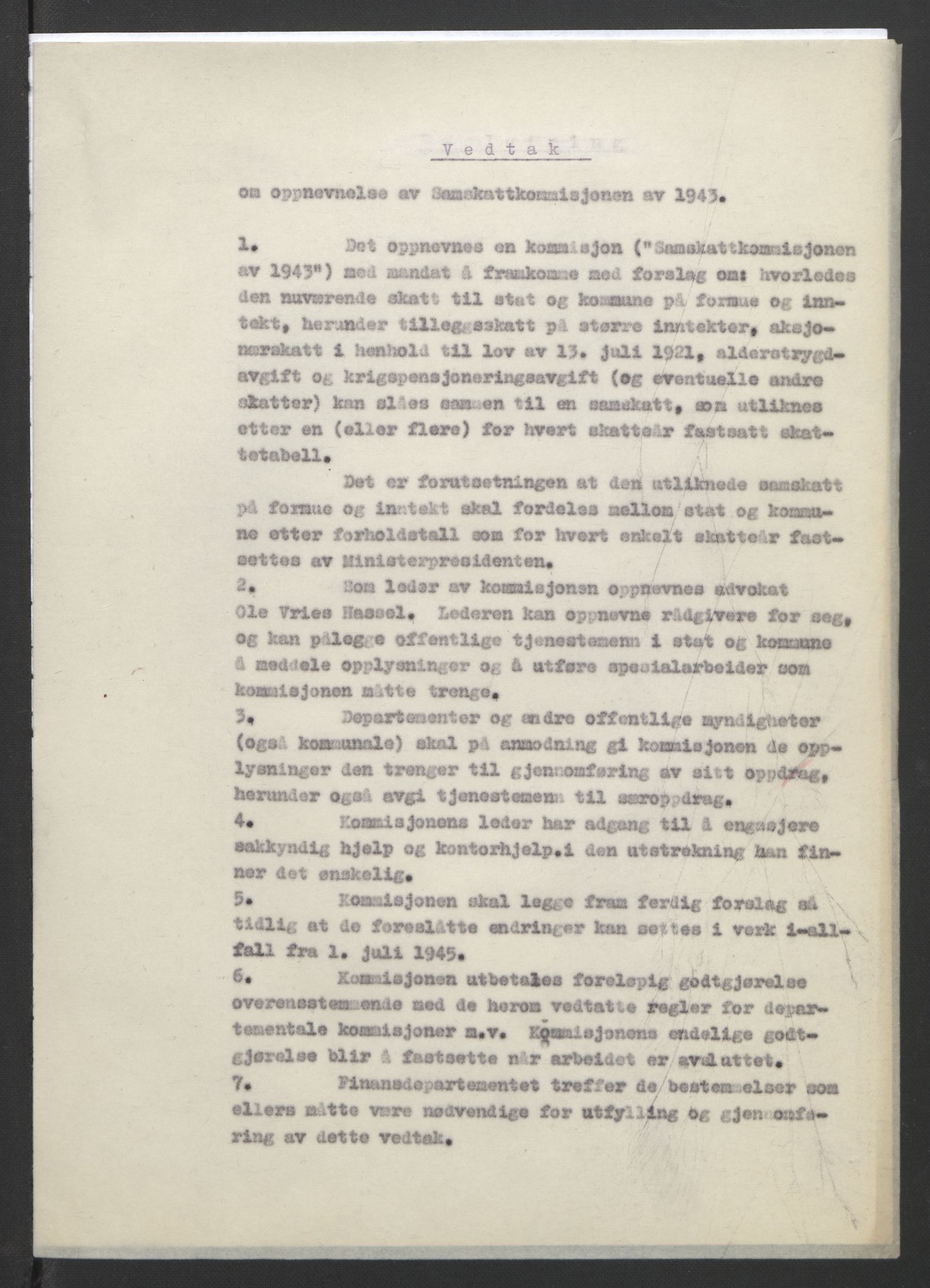 NS-administrasjonen 1940-1945 (Statsrådsekretariatet, de kommisariske statsråder mm), AV/RA-S-4279/D/Db/L0090: Foredrag til vedtak utenfor ministermøte, 1942-1945, p. 125