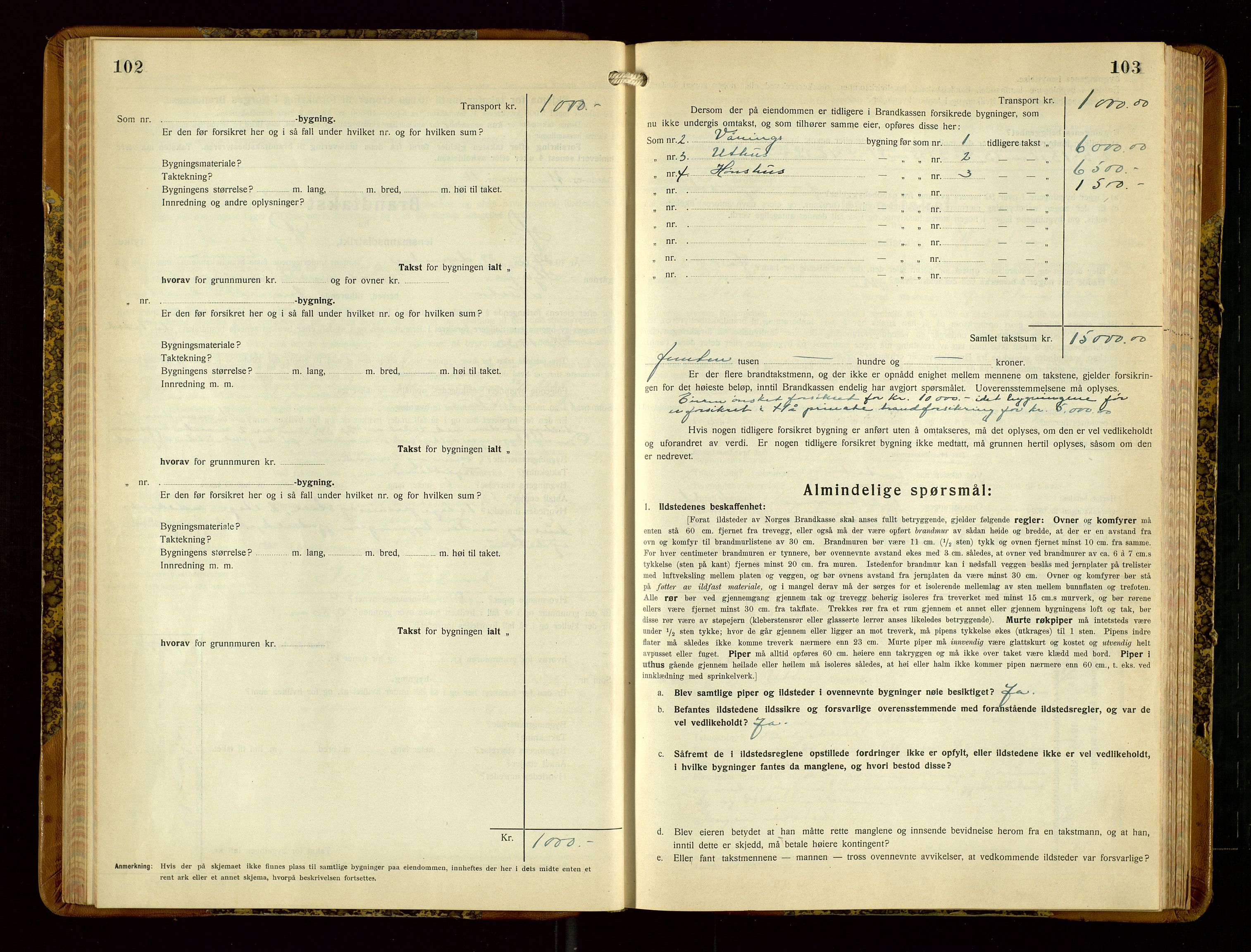 Hå lensmannskontor, SAST/A-100456/Goa/L0006: Takstprotokoll (skjema), 1932-1938, p. 102-103