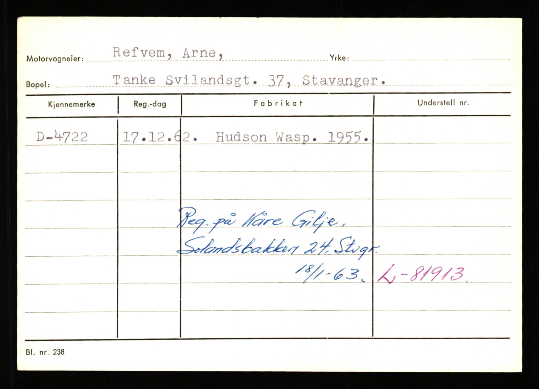 Stavanger trafikkstasjon, SAST/A-101942/0/G/L0001: Registreringsnummer: 0 - 5782, 1930-1971, p. 2835