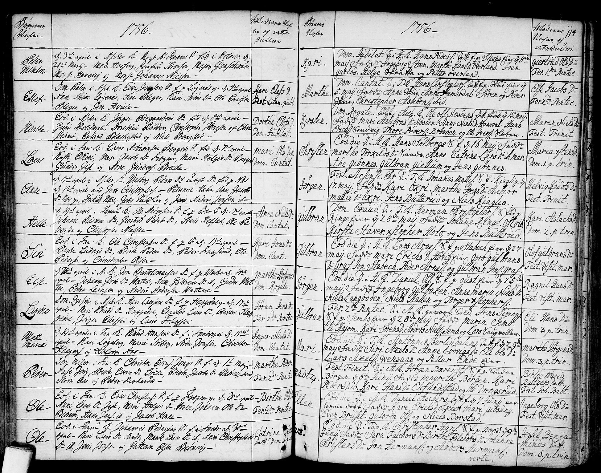 Asker prestekontor Kirkebøker, AV/SAO-A-10256a/F/Fa/L0002: Parish register (official) no. I 2, 1733-1766, p. 114