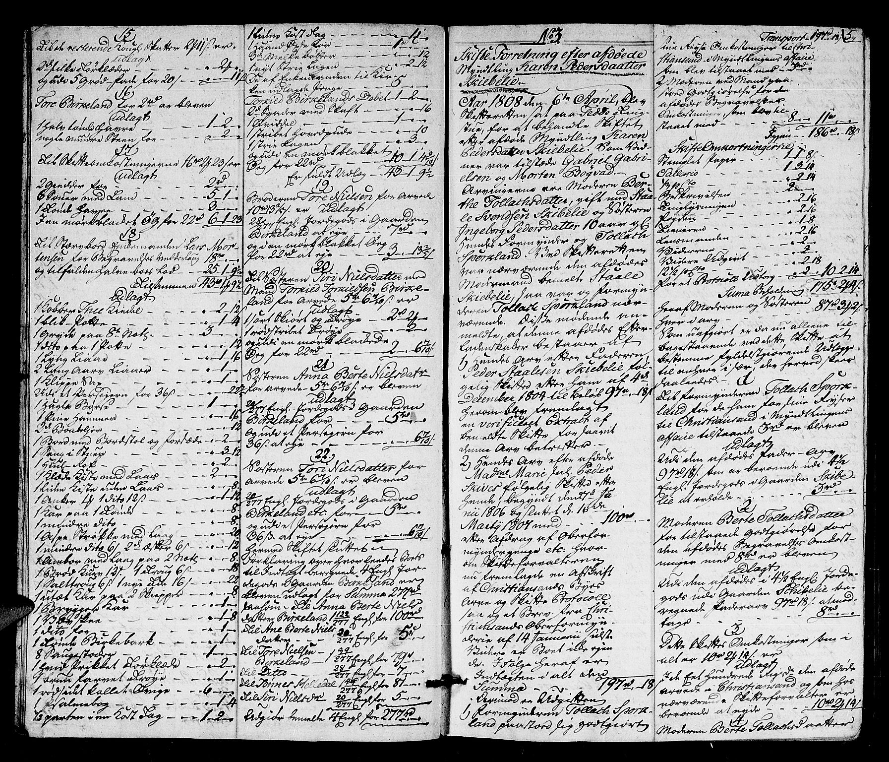 Lister sorenskriveri, AV/SAK-1221-0003/H/Hc/L0052: Skifteprotokoll nr 39 med register, 1808-1810, p. 4b-5a