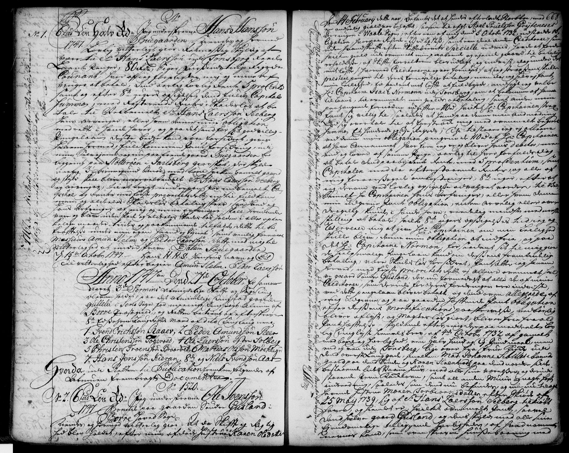 Søndre Jarlsberg sorenskriveri, SAKO/A-129/G/Ga/Gaa/L0002b: Mortgage book no. I 2b, 1746-1755, p. 668