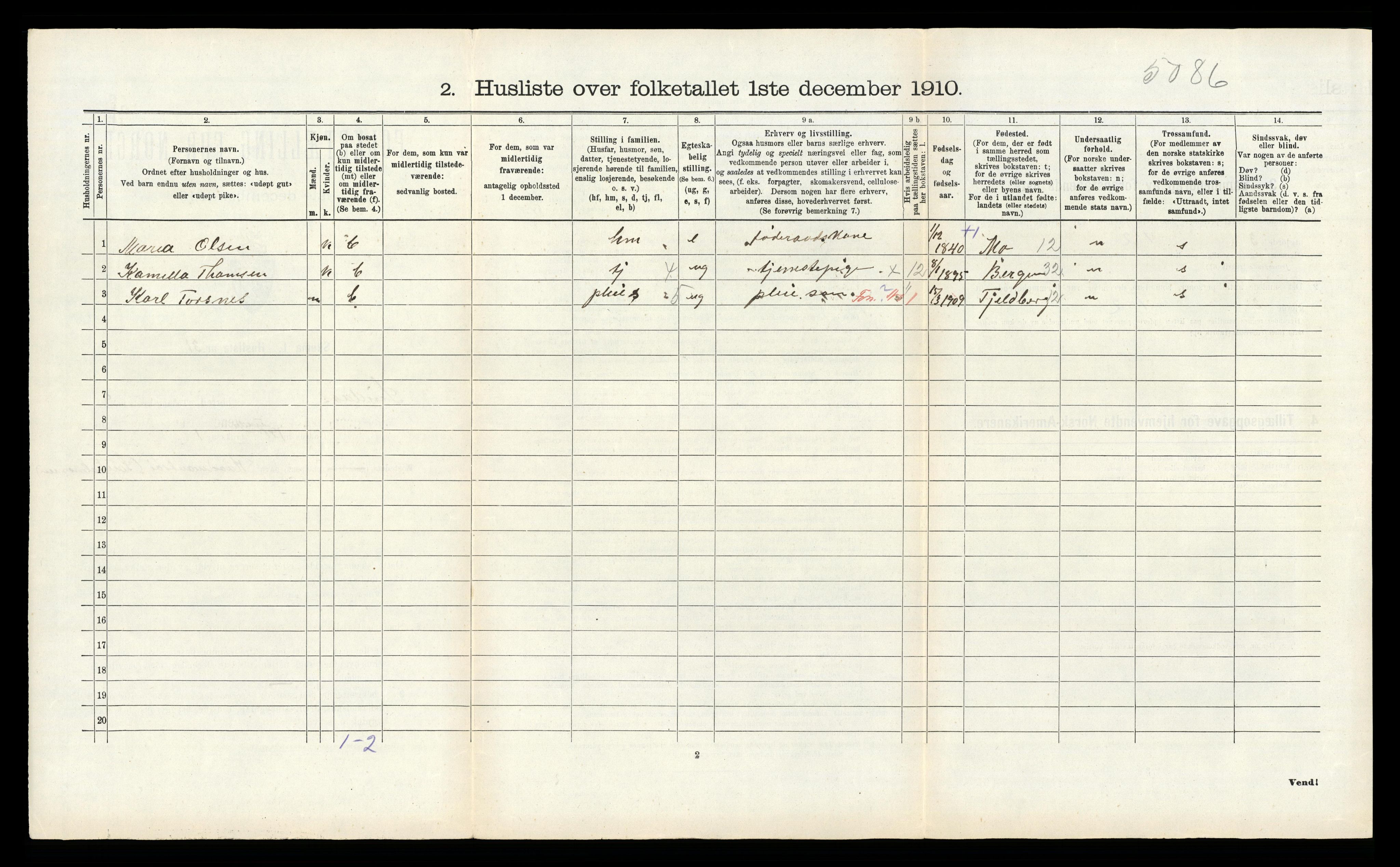 RA, 1910 census for Lindås, 1910, p. 659