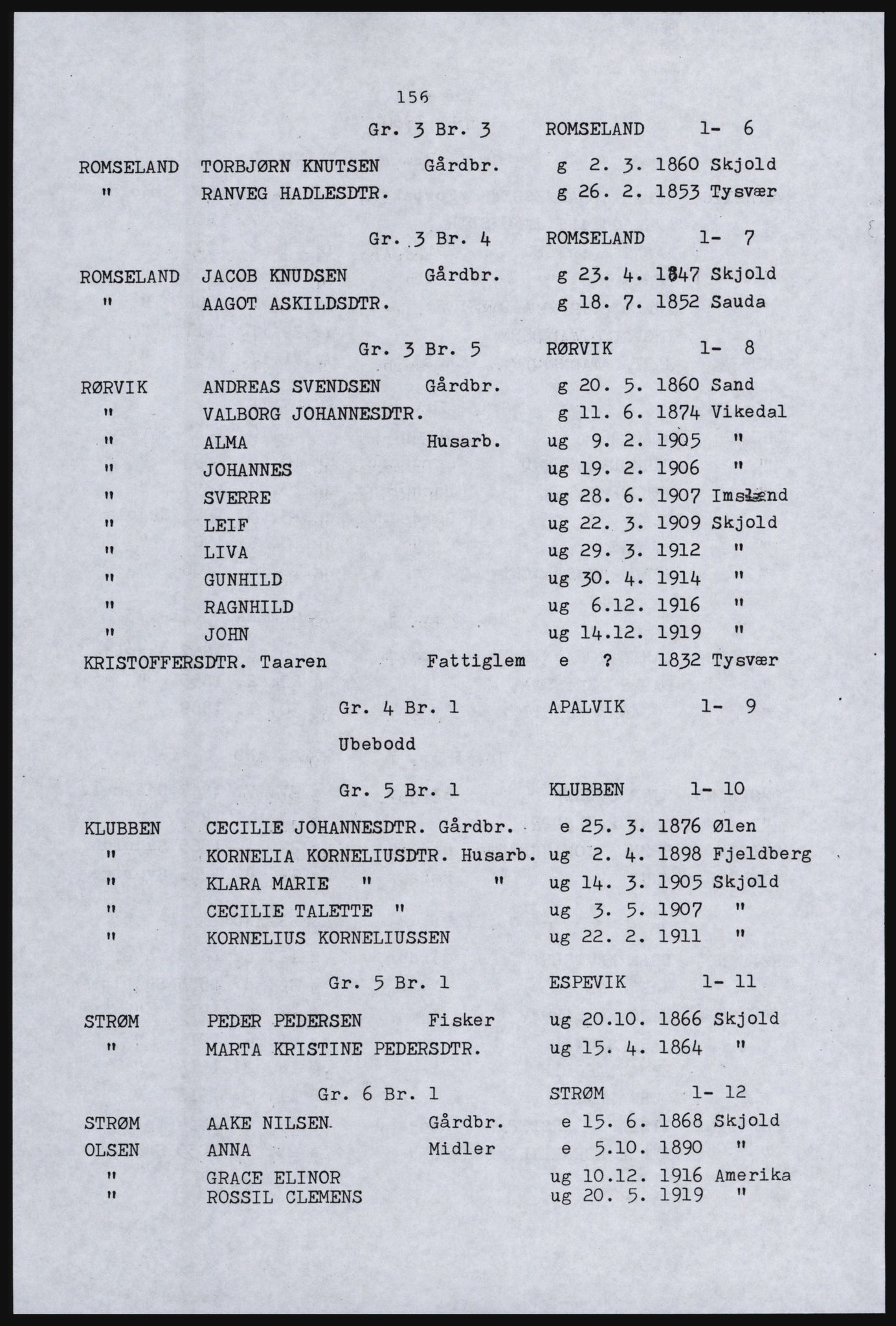 SAST, Copy of 1920 census for the Northern Rogaland, 1920, p. 172