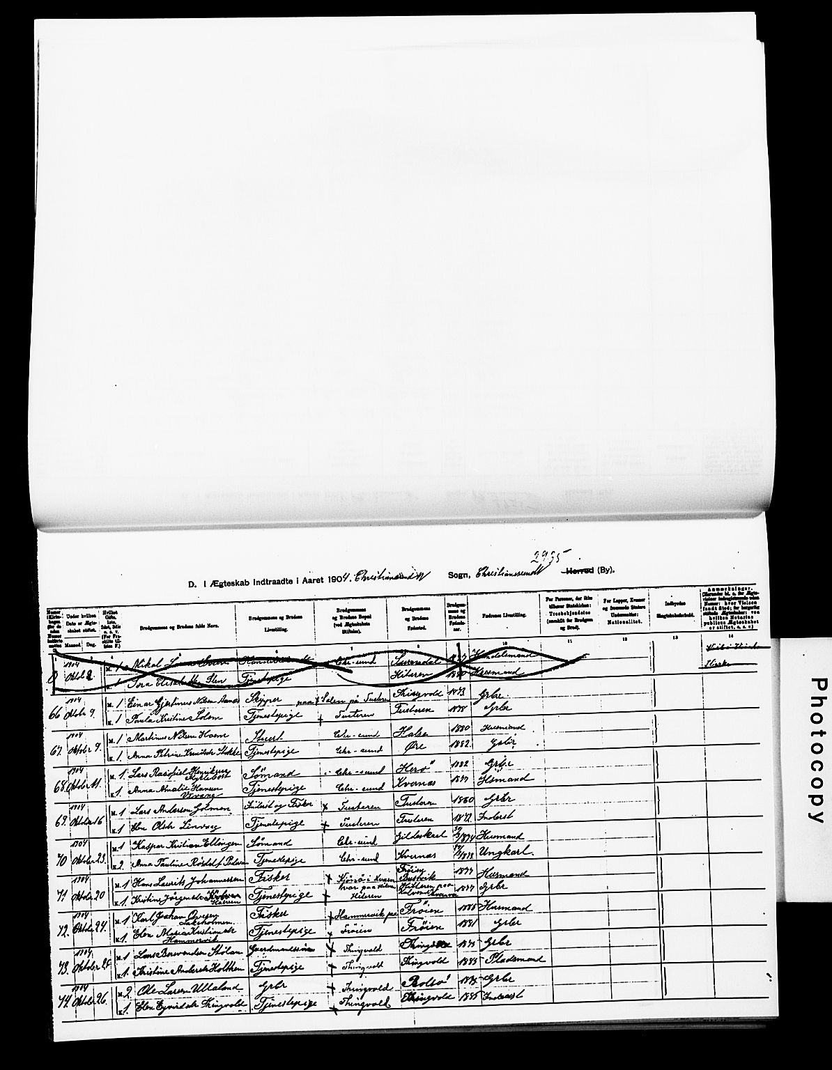 Ministerialprotokoller, klokkerbøker og fødselsregistre - Møre og Romsdal, AV/SAT-A-1454/572/L0859: Parish register (official) no. 572D03, 1903-1916