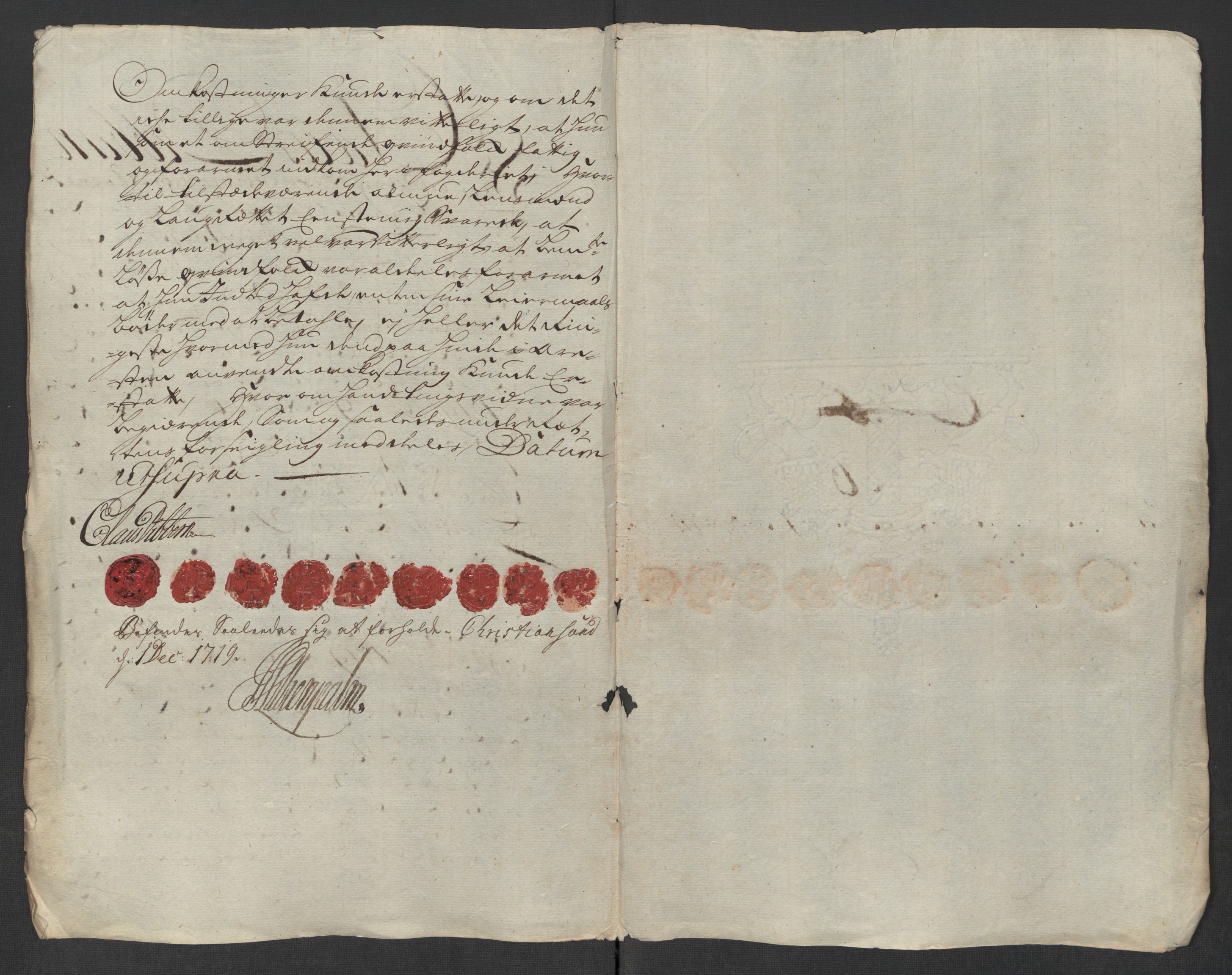 Rentekammeret inntil 1814, Reviderte regnskaper, Fogderegnskap, AV/RA-EA-4092/R39/L2328: Fogderegnskap Nedenes, 1718, p. 405