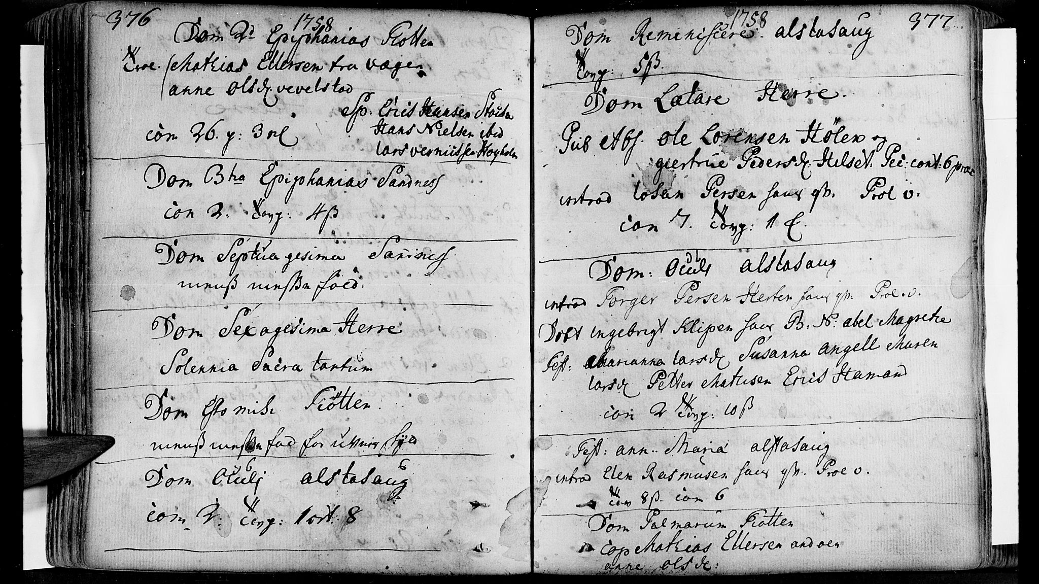 Ministerialprotokoller, klokkerbøker og fødselsregistre - Nordland, AV/SAT-A-1459/830/L0434: Parish register (official) no. 830A03, 1737-1767, p. 376-377