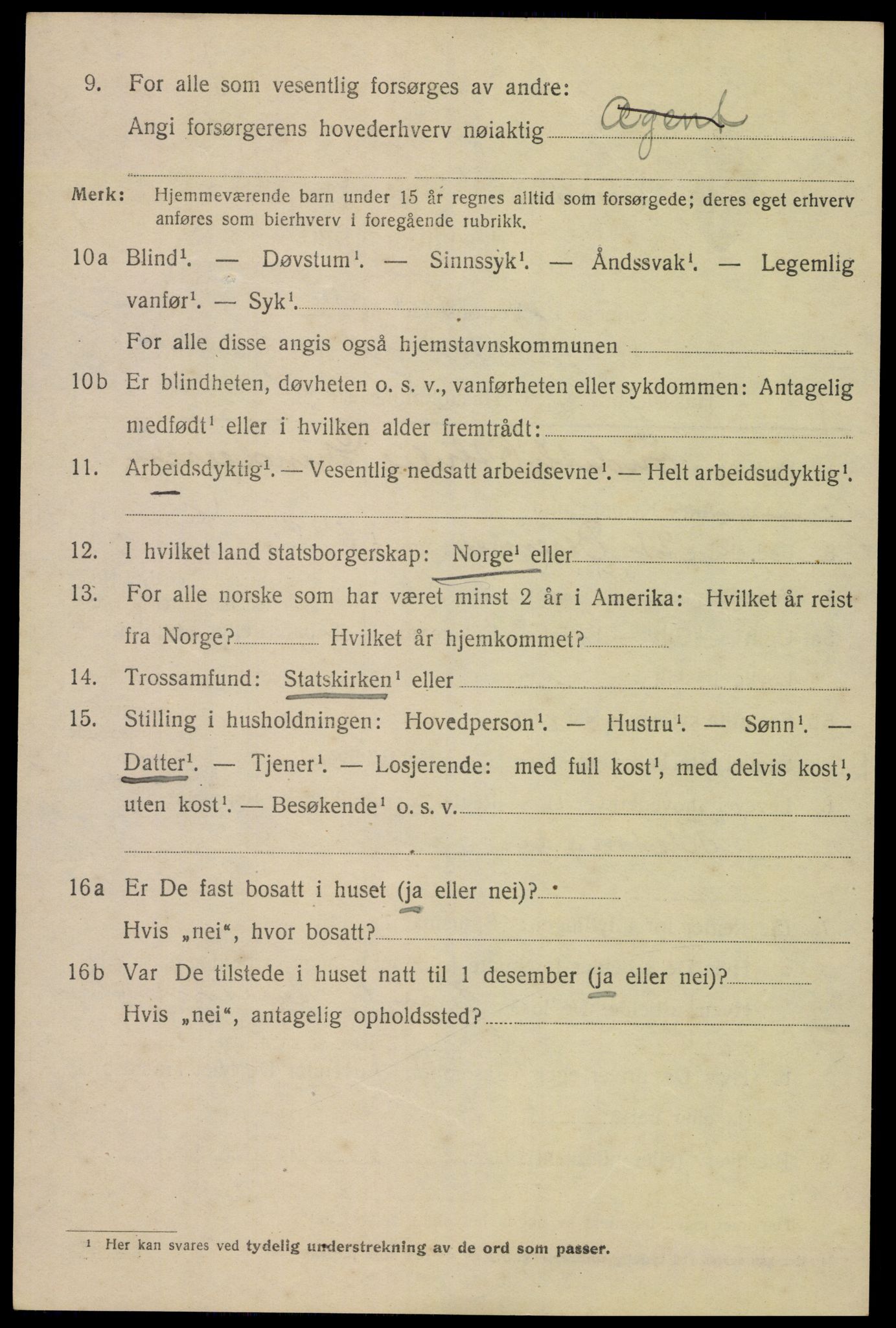 SAK, 1920 census for Kristiansand, 1920, p. 30038