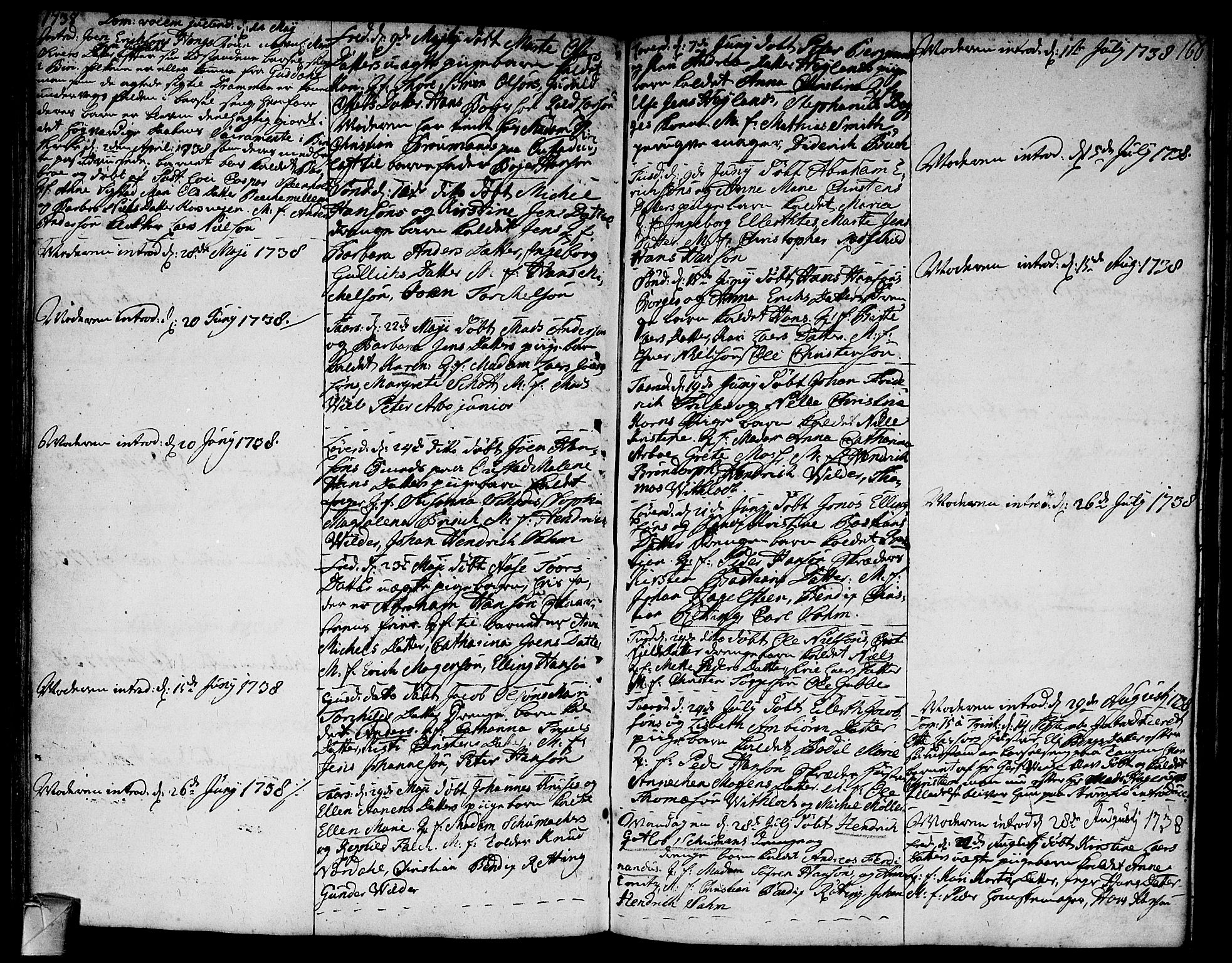 Strømsø kirkebøker, AV/SAKO-A-246/F/Fa/L0005: Parish register (official) no. I 5, 1734-1739, p. 166