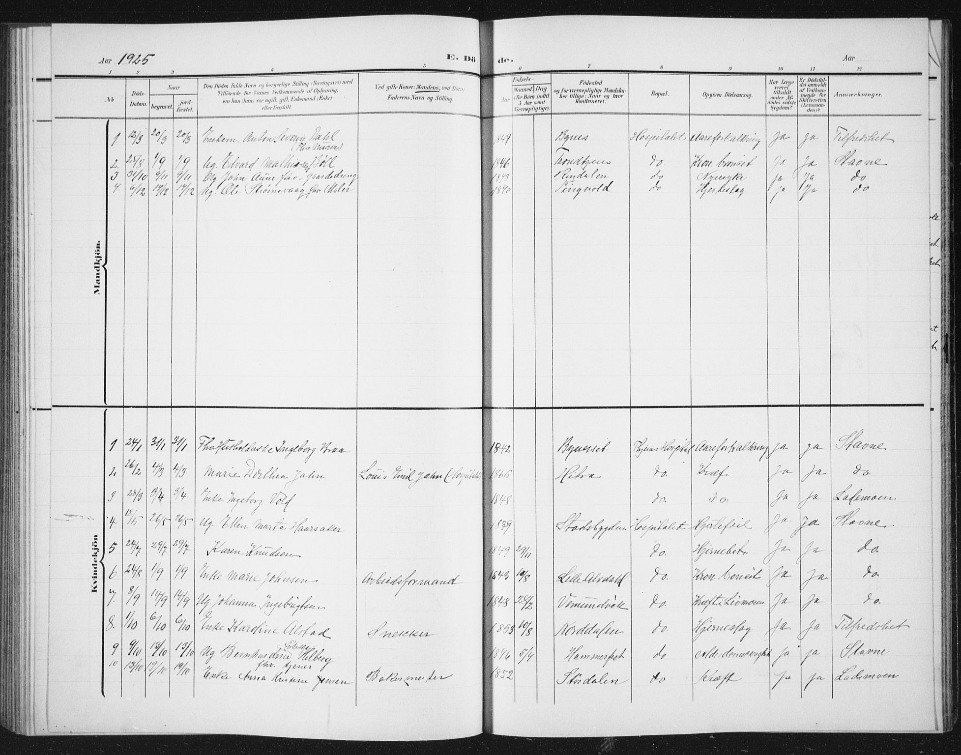 Ministerialprotokoller, klokkerbøker og fødselsregistre - Sør-Trøndelag, AV/SAT-A-1456/623/L0479: Parish register (copy) no. 623C02, 1907-1933