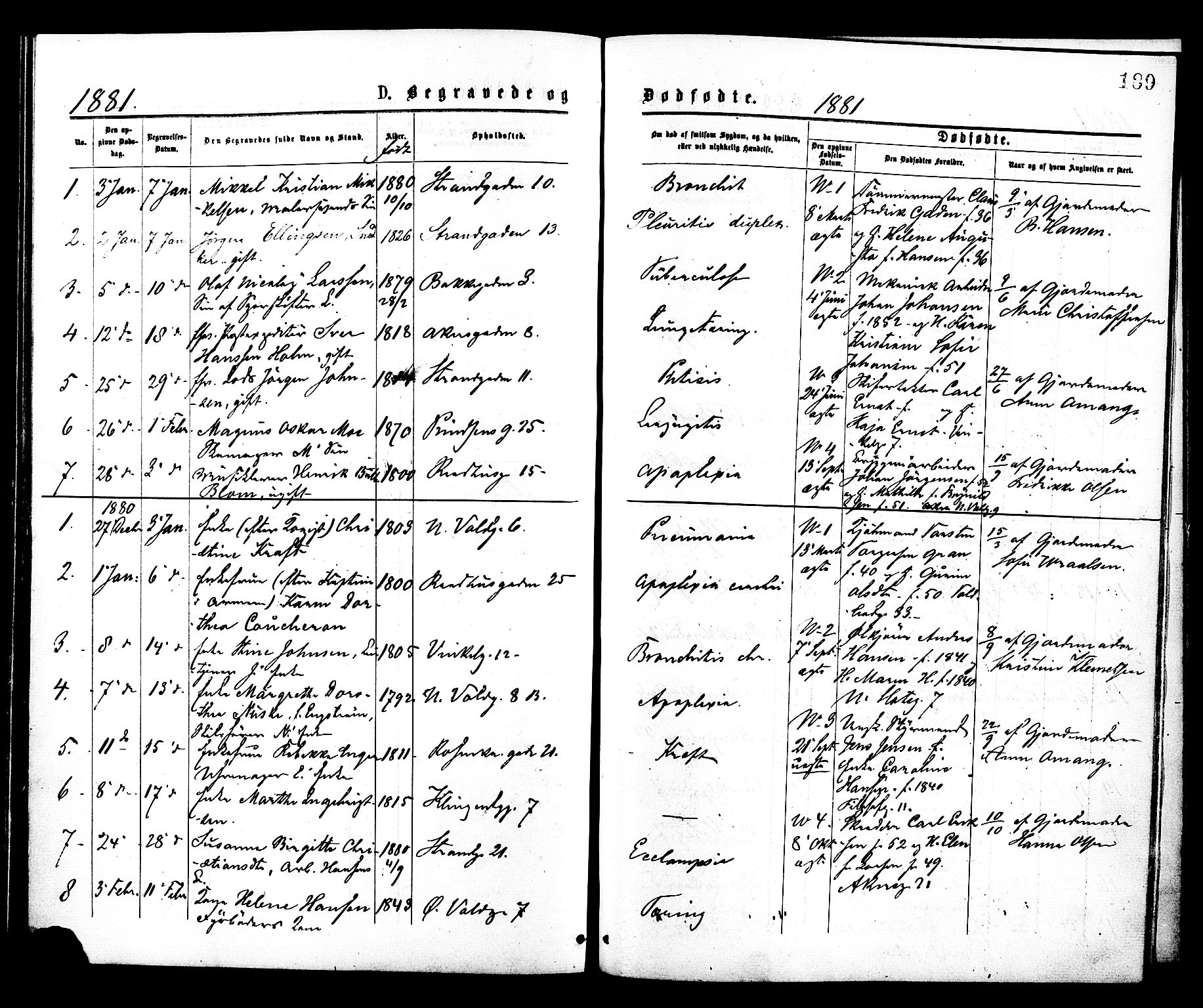 Johannes prestekontor Kirkebøker, SAO/A-10852/F/Fa/L0002: Parish register (official) no. 2, 1875-1882, p. 189