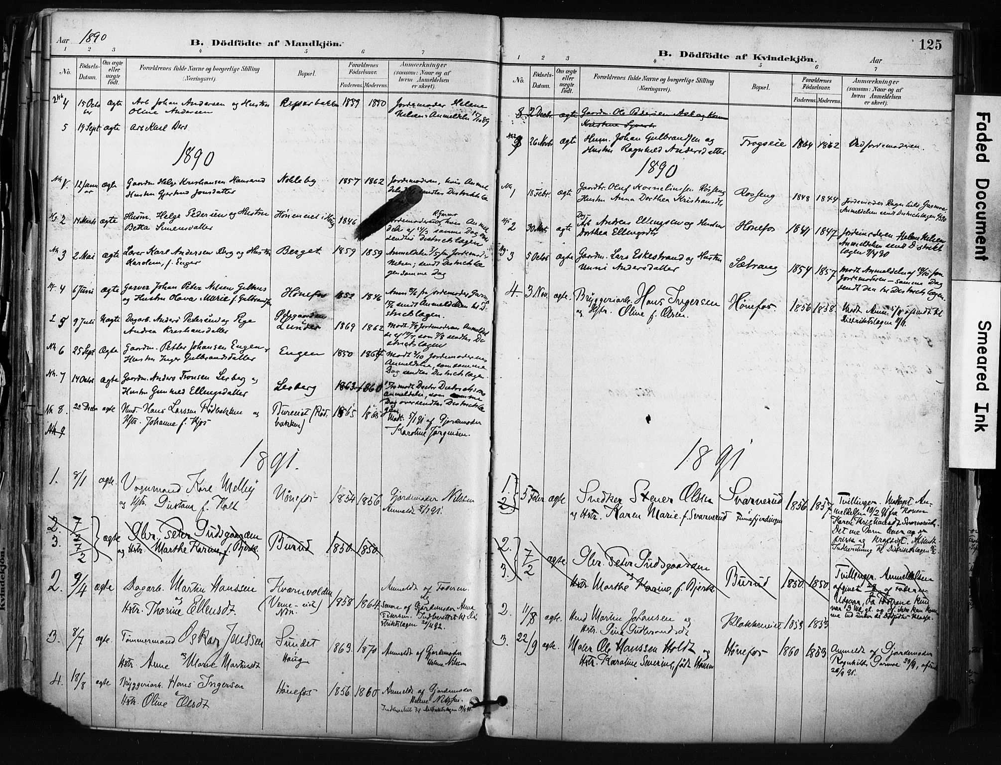 Hønefoss kirkebøker, AV/SAKO-A-609/F/Fa/L0002: Parish register (official) no. 2, 1887-1906, p. 125