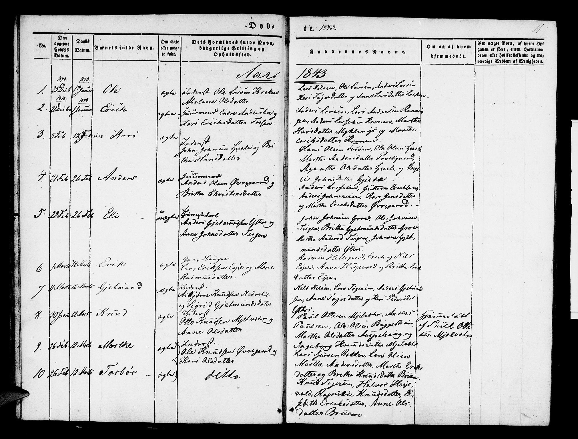 Jostedal sokneprestembete, SAB/A-80601/H/Haa/Haaa/L0004: Parish register (official) no. A 4, 1837-1848, p. 16