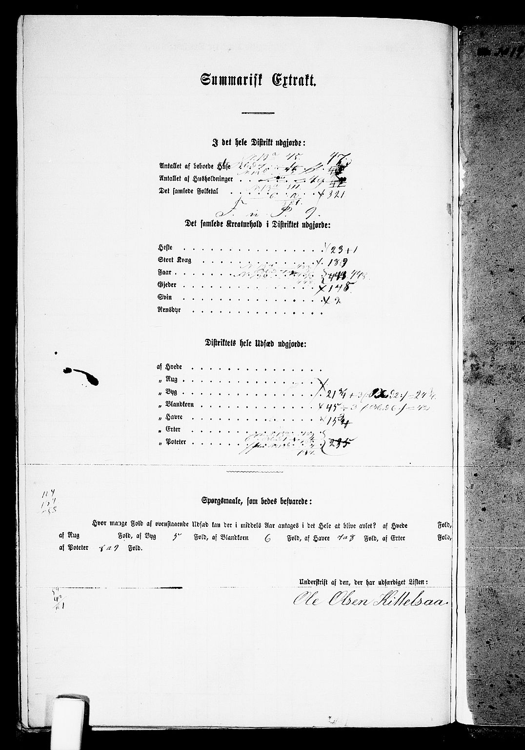 RA, 1865 census for Evje, 1865, p. 169