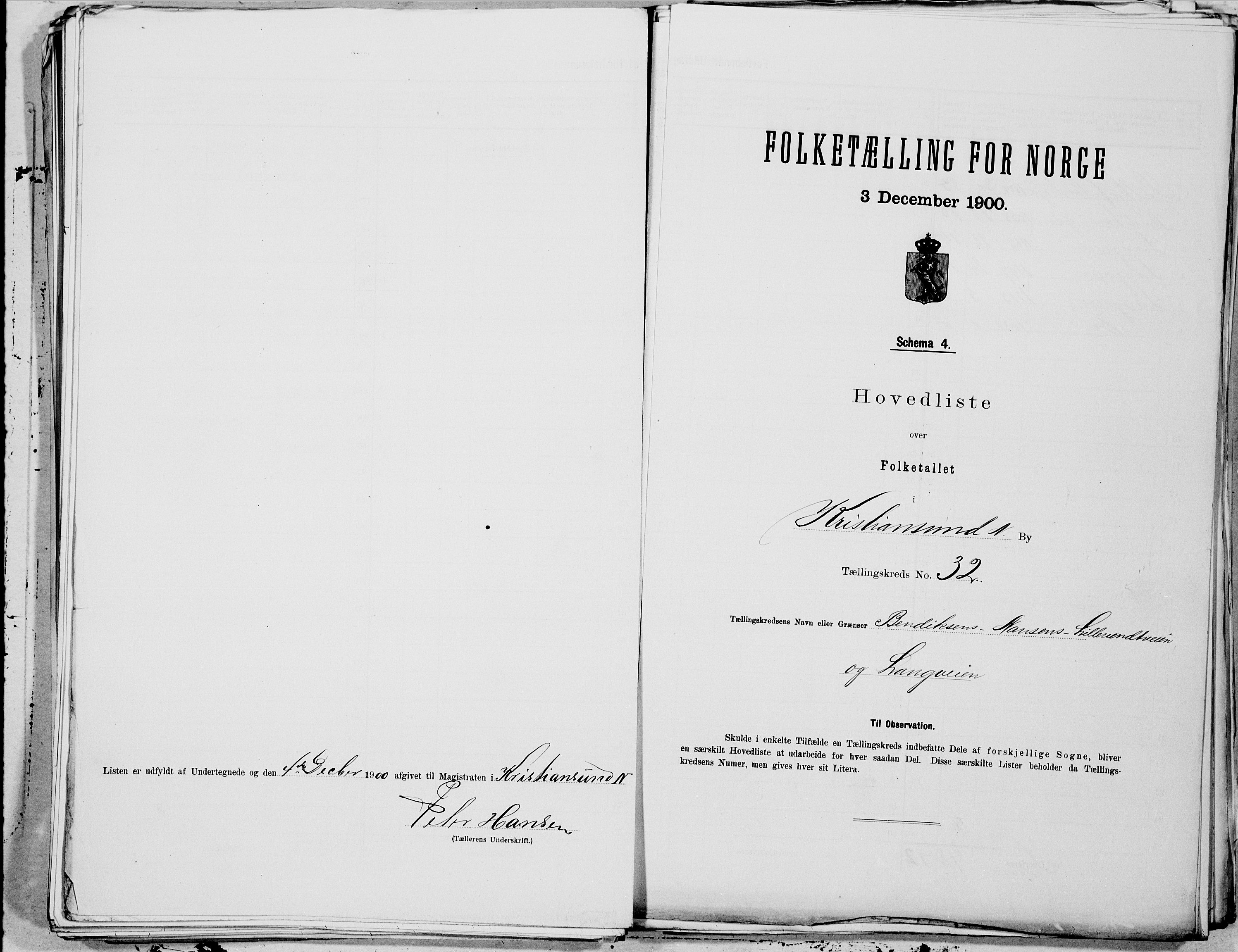 SAT, 1900 census for Kristiansund, 1900, p. 64